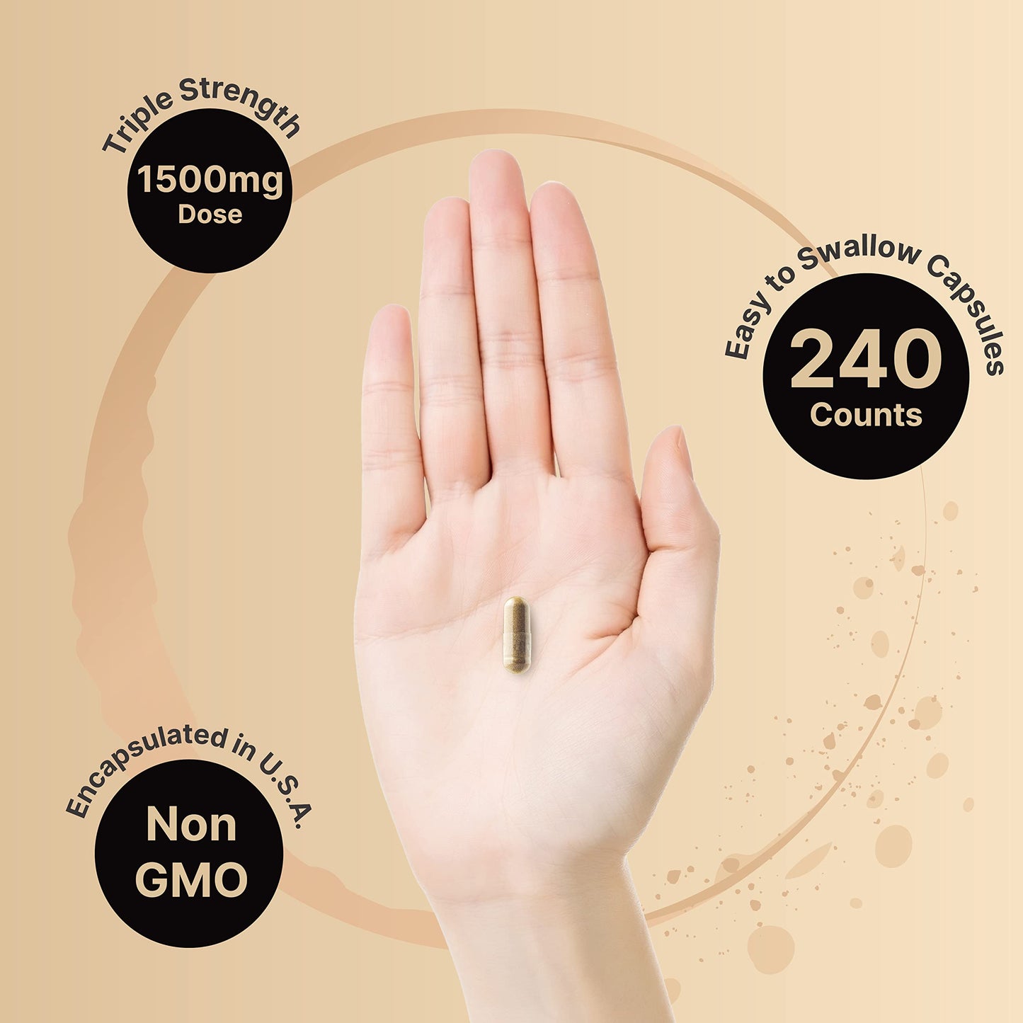 NatureBell Mucuna Pruriens Capsules, 1500mg per Serving, 240 Capsules