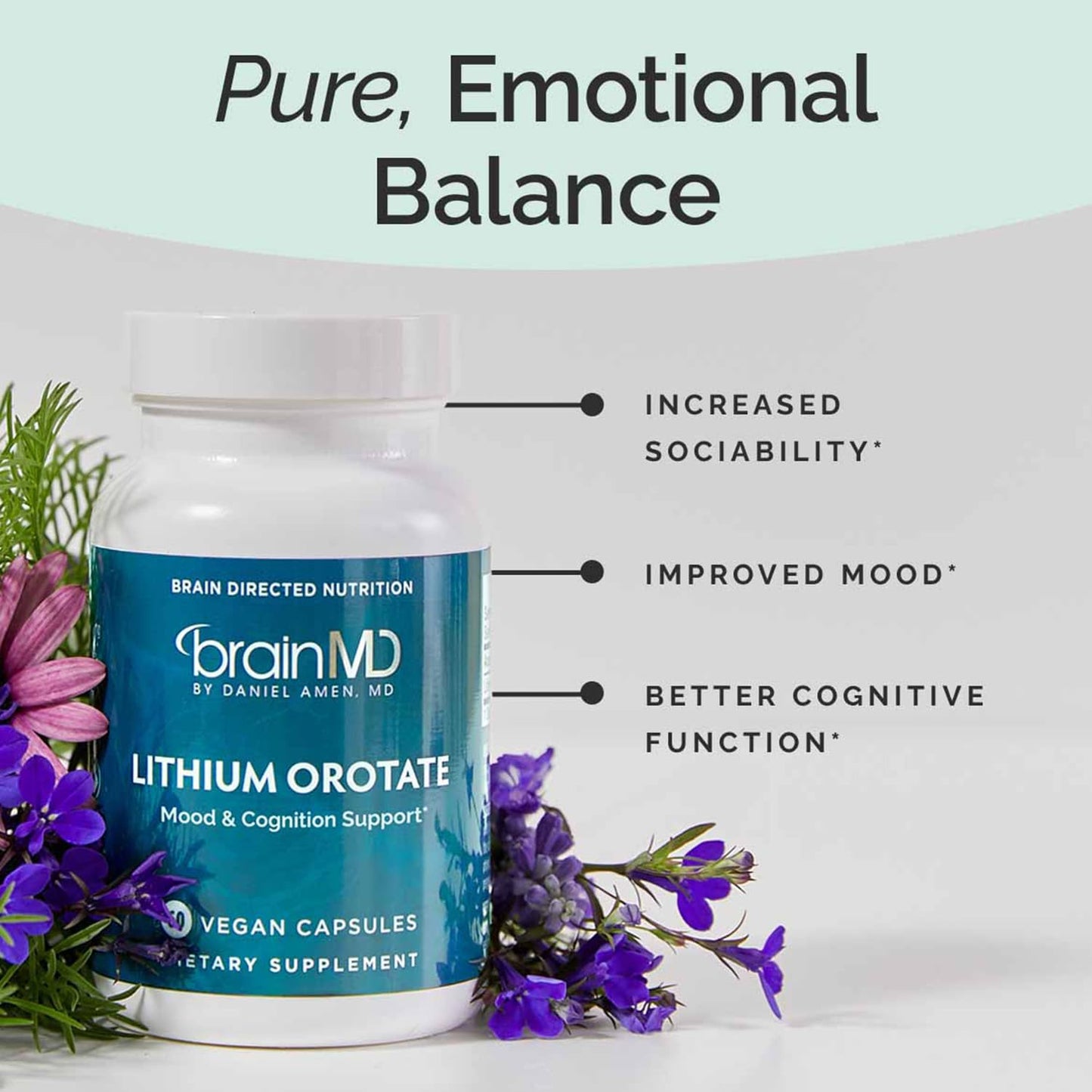 BrainMD Lithium Orotate 60 Capsules