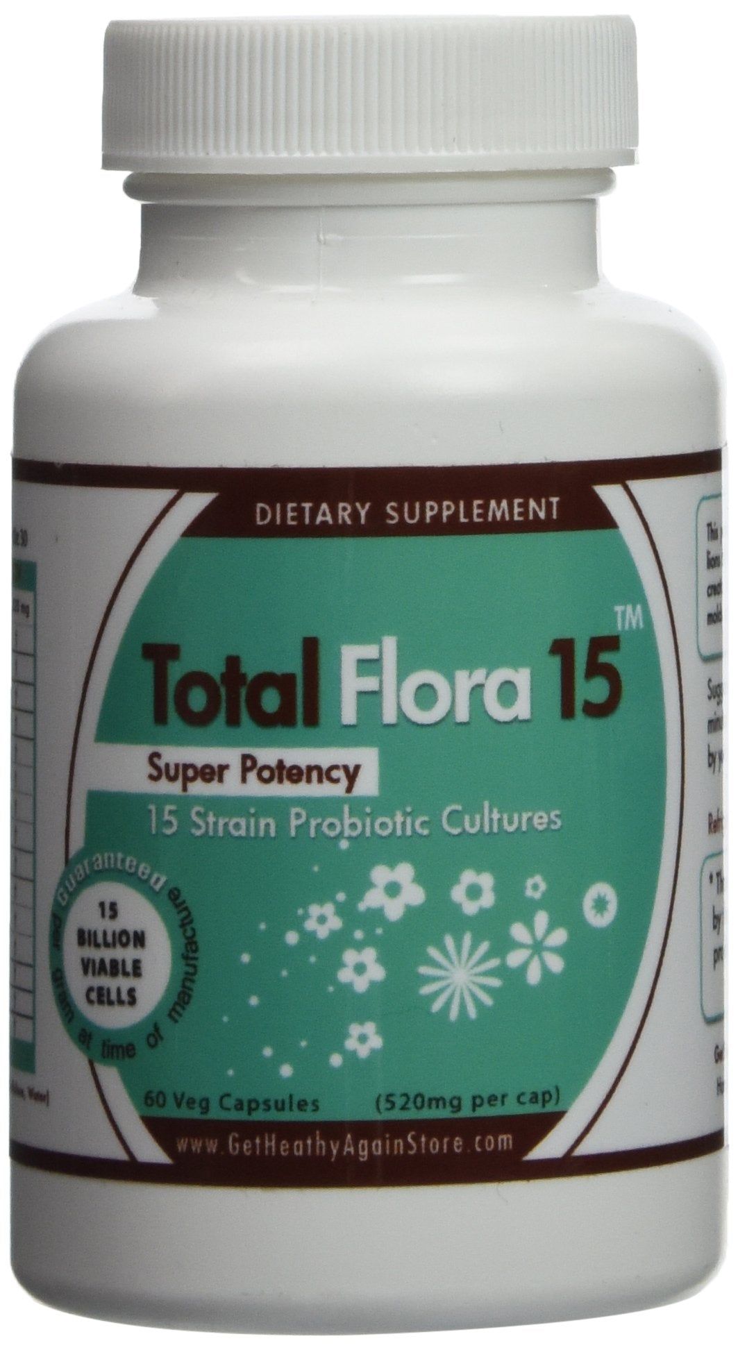 Get Healthy Again Total Flora 15 Capsules, 60 Count