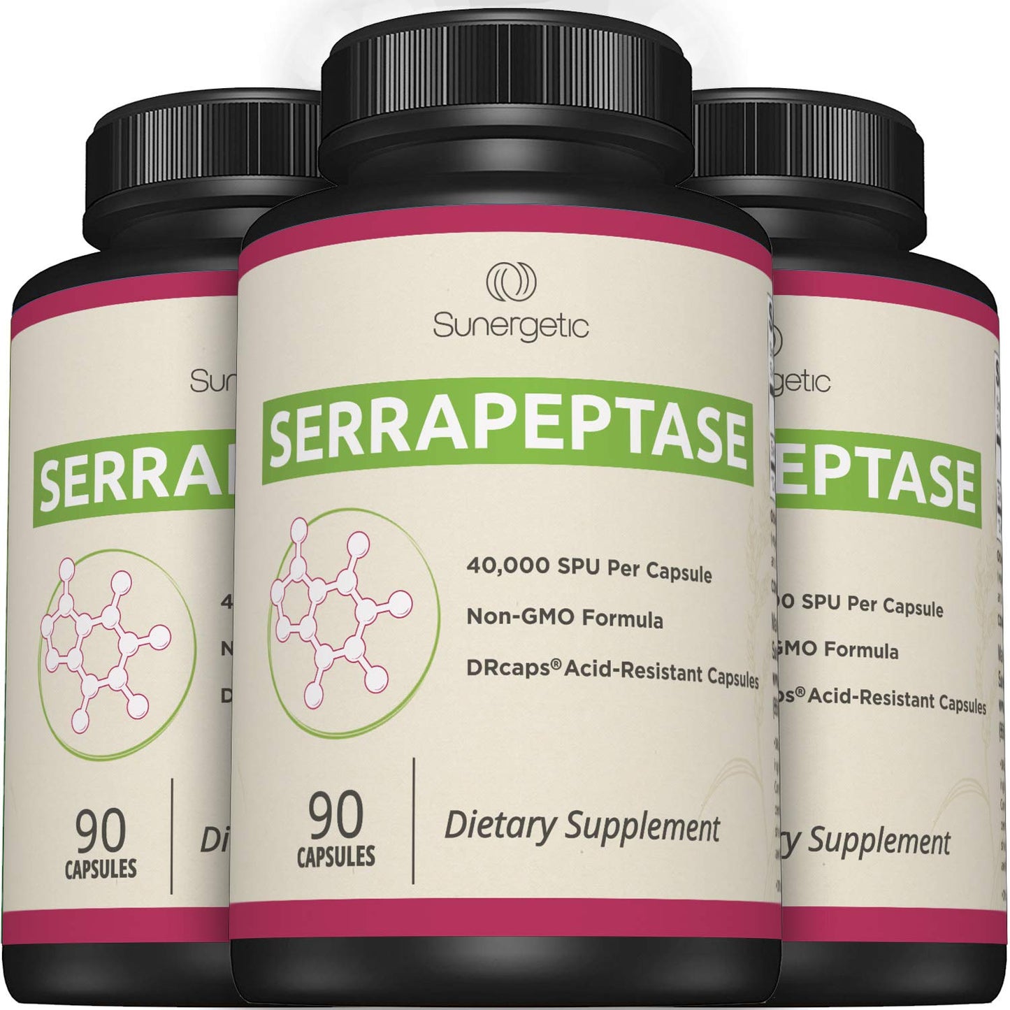 Sunergetic Serrapeptase Enzyme Supplement 90 Capsules