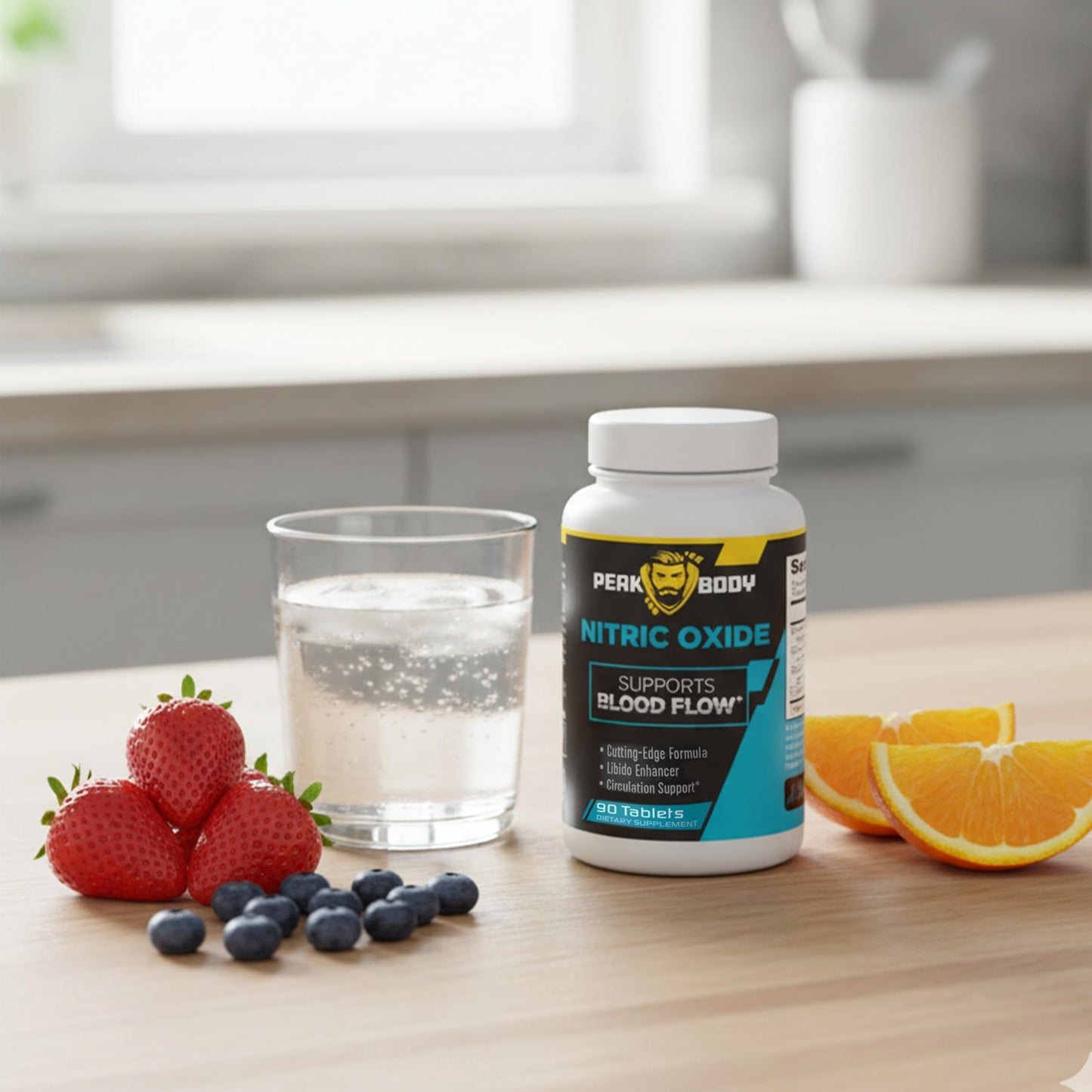 Peak Body Nitric Oxide Supplement with A-AKG – 90 Capsules