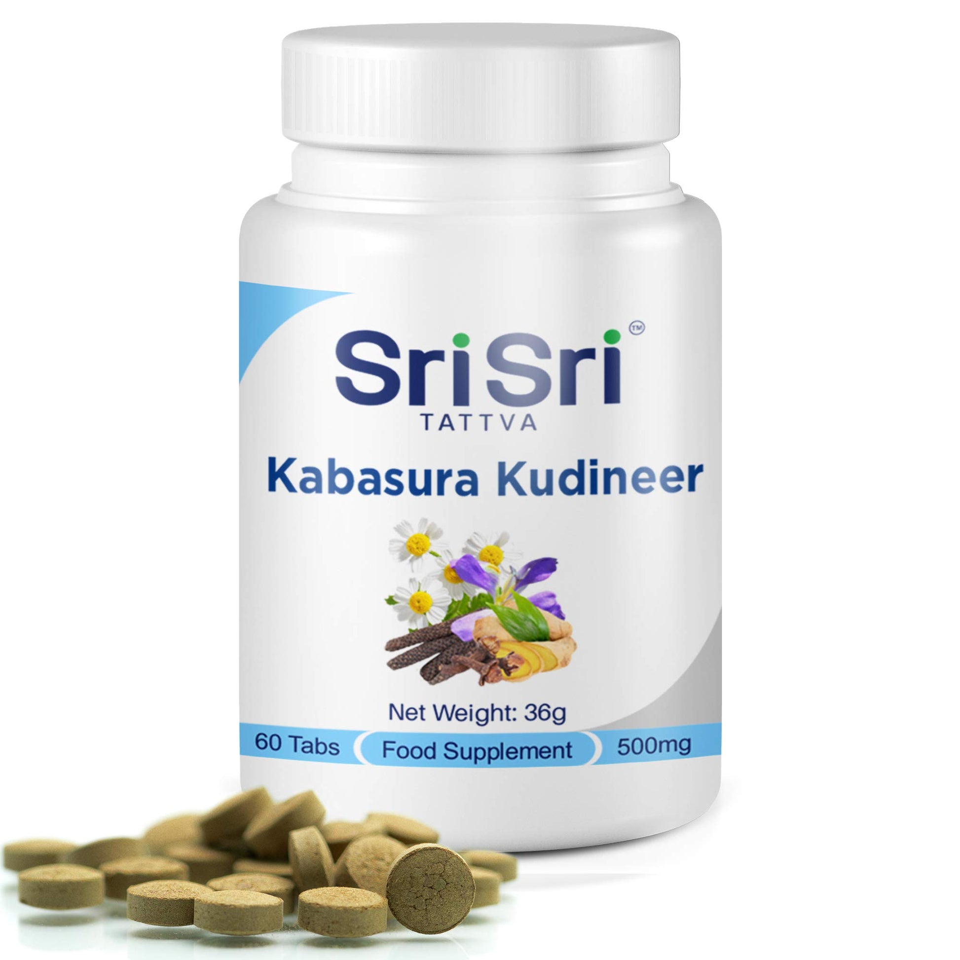 Sri Sri Products Kabasura Kudineer Immunity Booster - Respiratory Ailments 60 Tablets