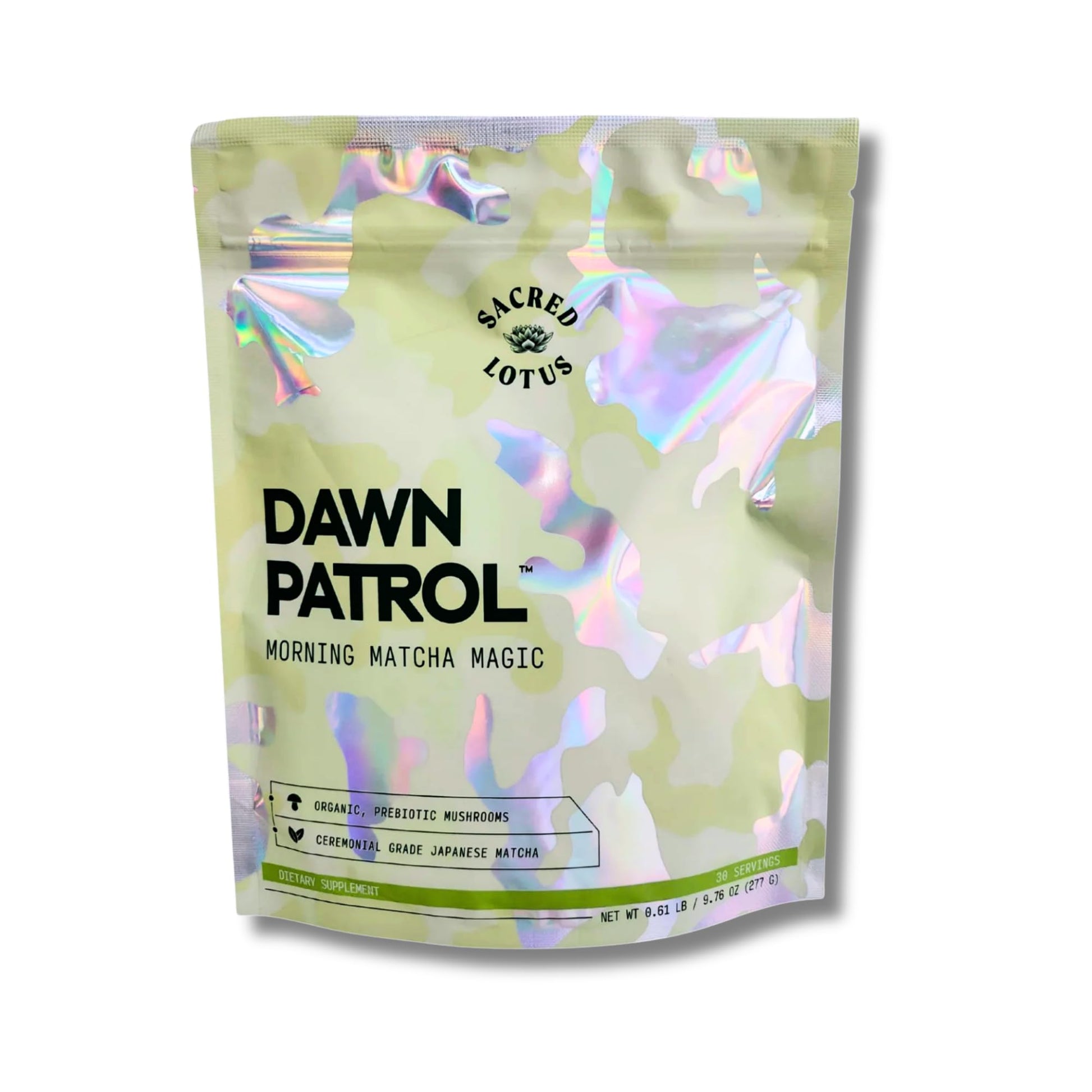 Sacred Lotus Dawn Patrol Morning Mushroom Matcha Magic Powder, 30 Servings