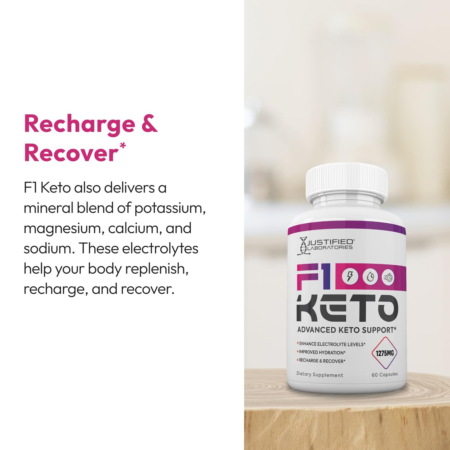 Justified Laboratories F1 Keto 60 Capsules