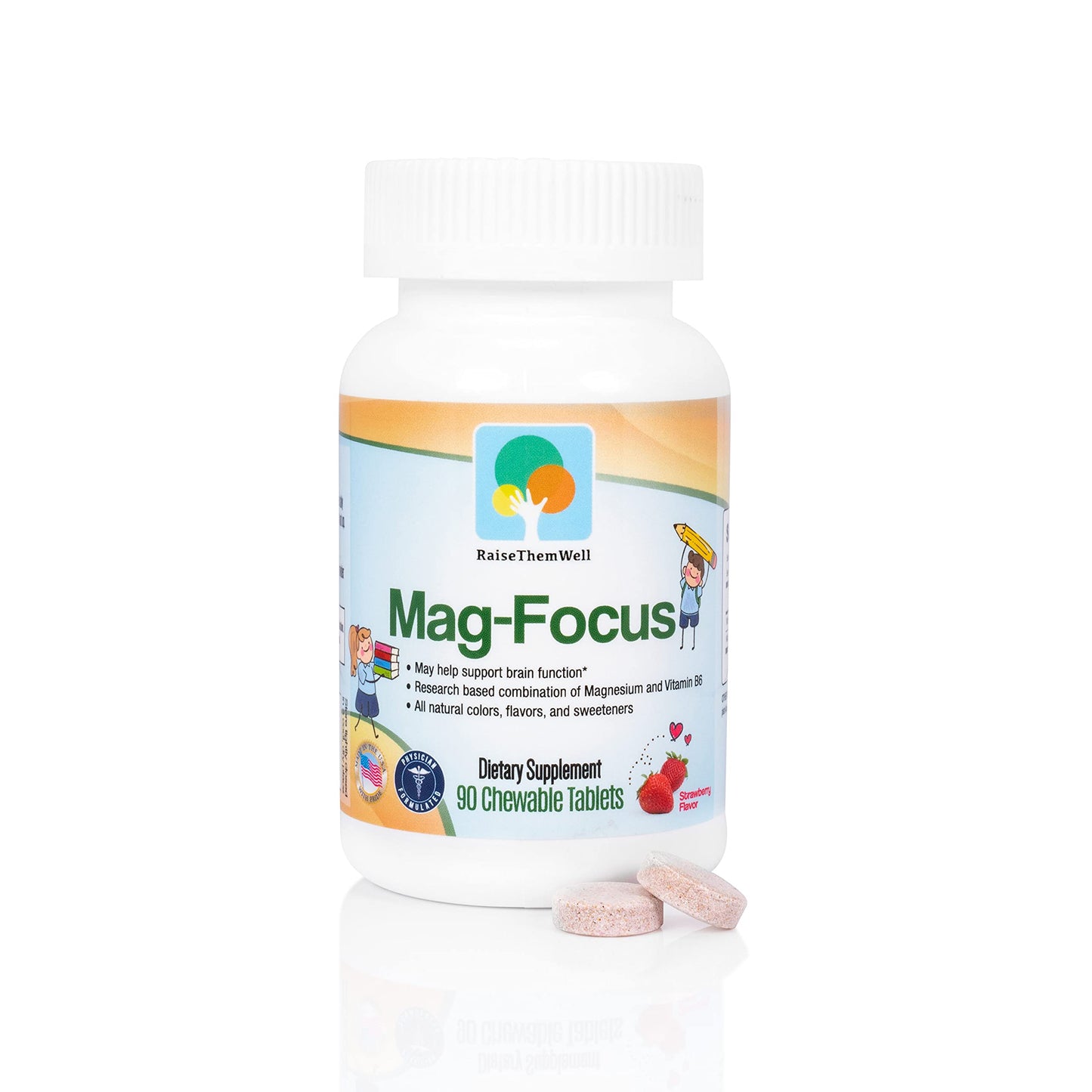Raise Them Well Magnesium Focus Supplement for Kids Capsule, 90 Count