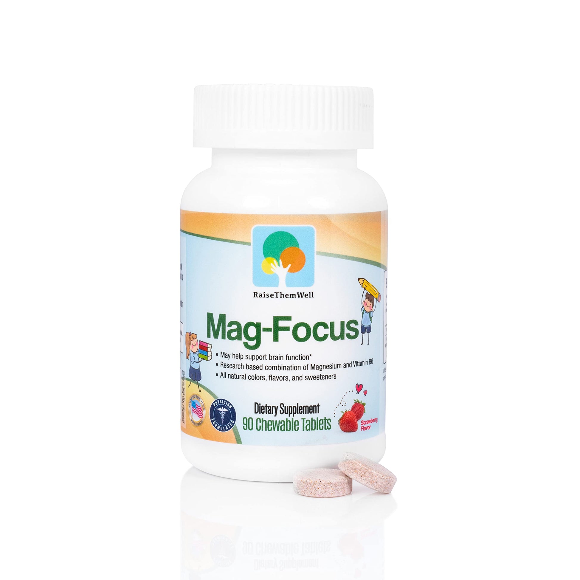 Raise Them Well Magnesium Focus Supplement for Kids Capsule, 90 Count