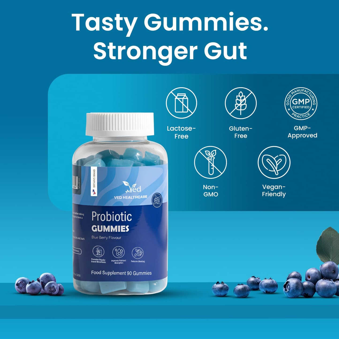 Ved Vegan Probiotic with Prebiotics Gummy 90 Count
