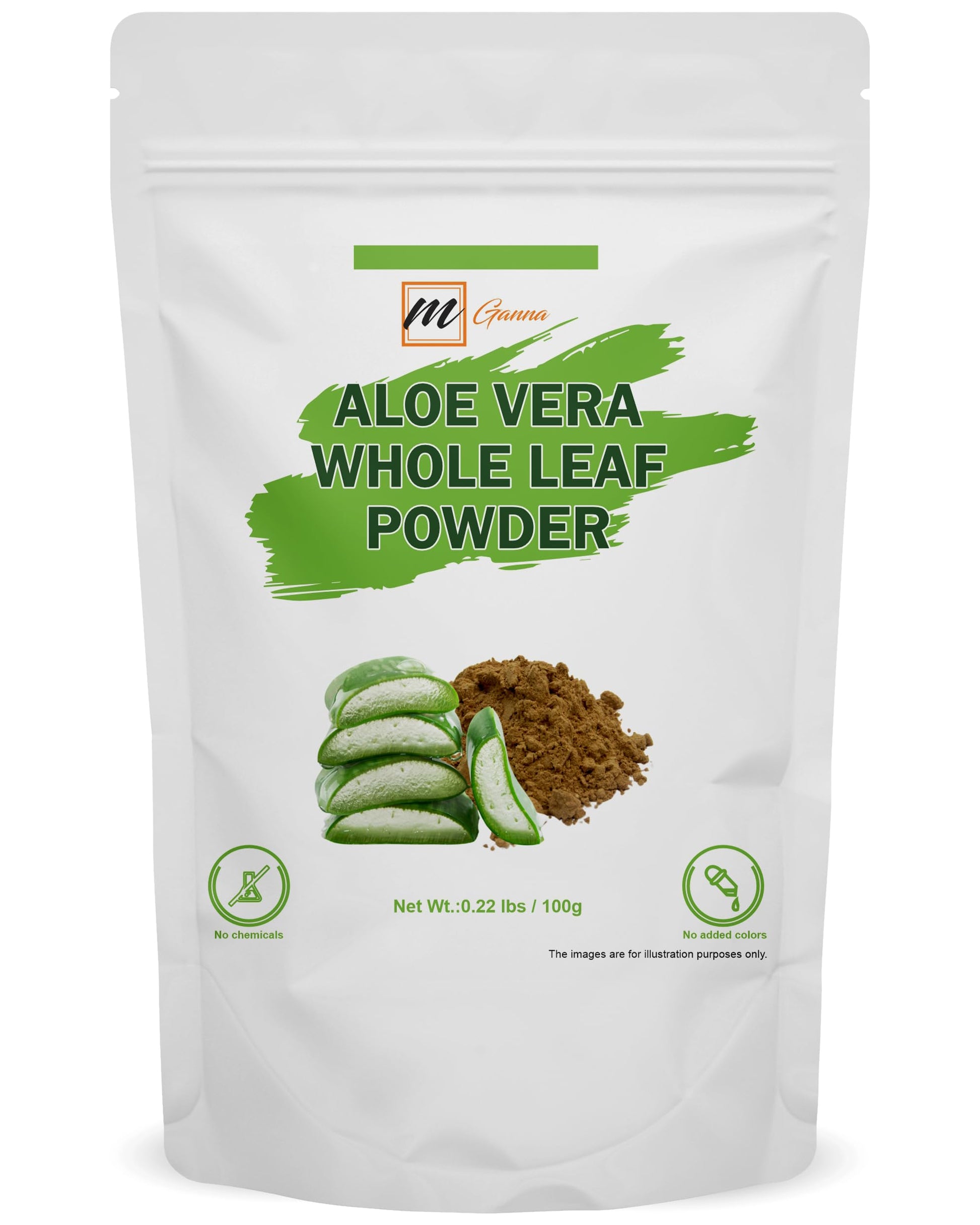 mGanna Aloe Vera Leaf Powder 3.52 Ounce