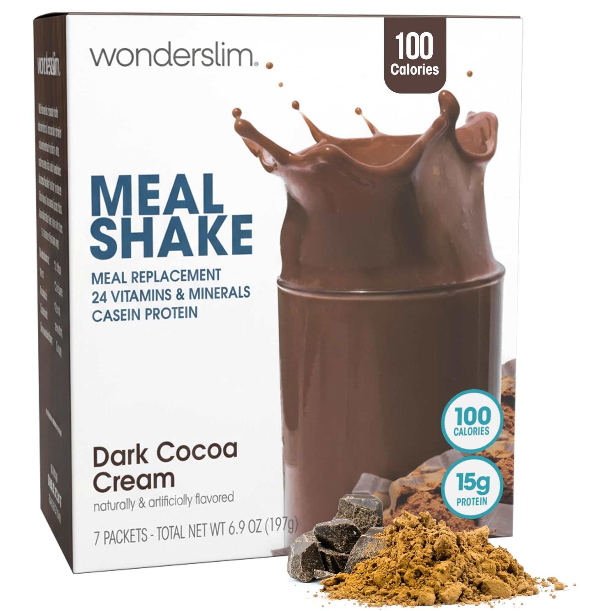 WonderSlim Protein Meal Replacement Shake Powder Dark Cocoa Cream