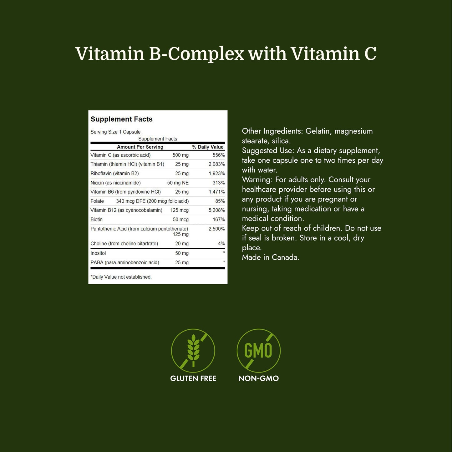 Swanson Super Stress B-Complex with Vitamin C Capsule 100 Count