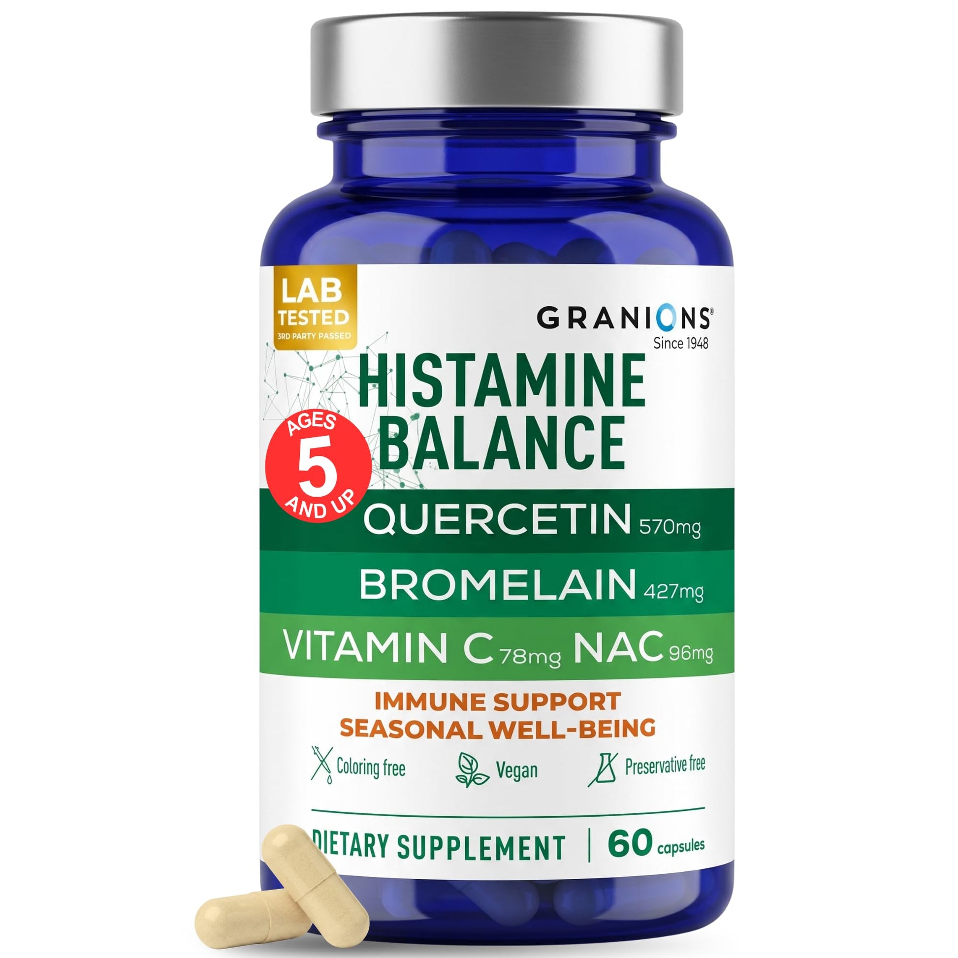 Granions Histamine Blocker Complex Capsule, 60 Count