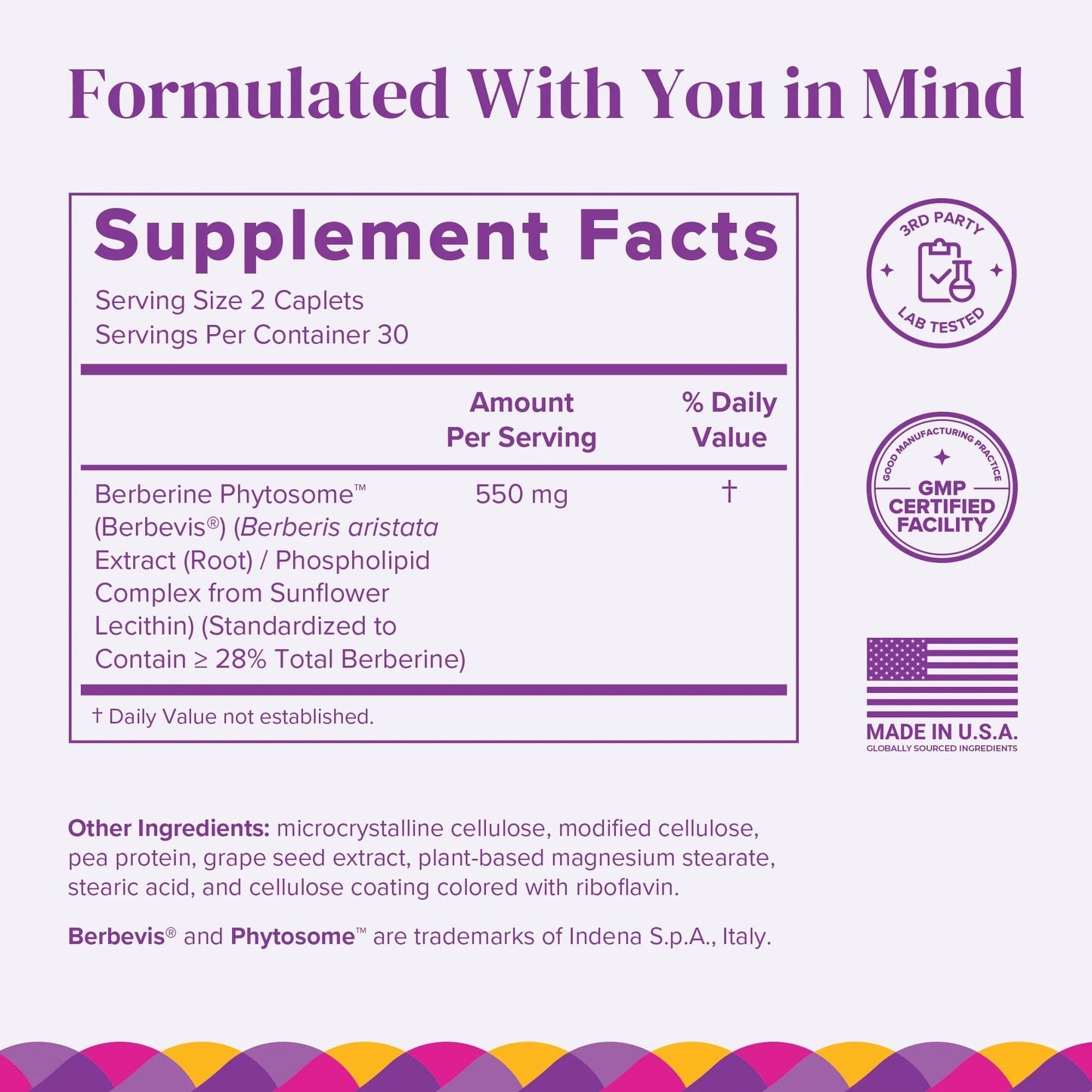 BariMelts Berberine Phytosome Caplets 120