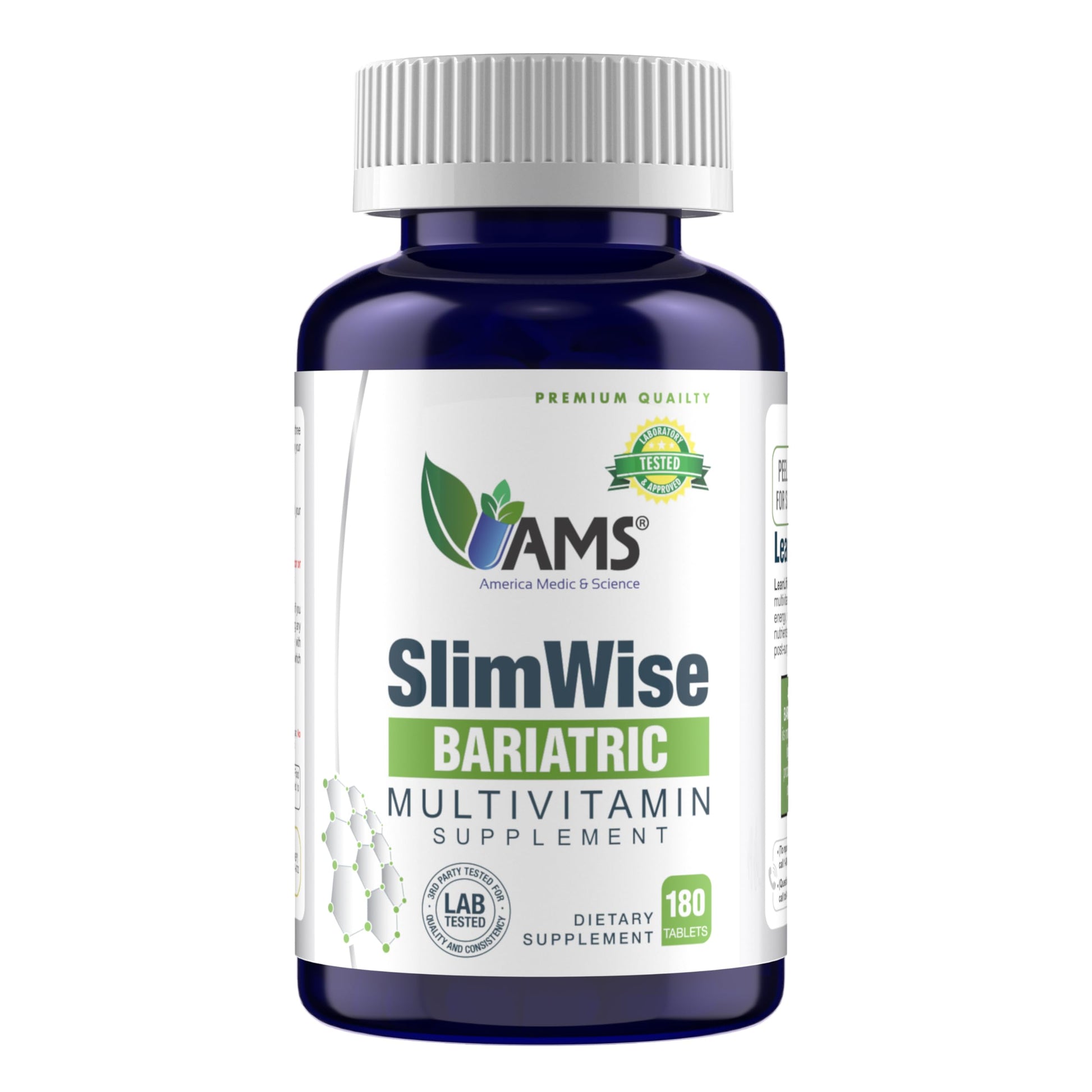 America Medic & Science SlimWise Bariatric Multivitamin Tablet 180 Count