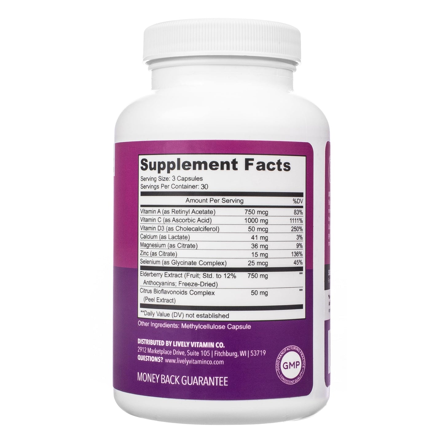 LIVELY VITAMIN CO Elderberry Boom Capsule 180 Count