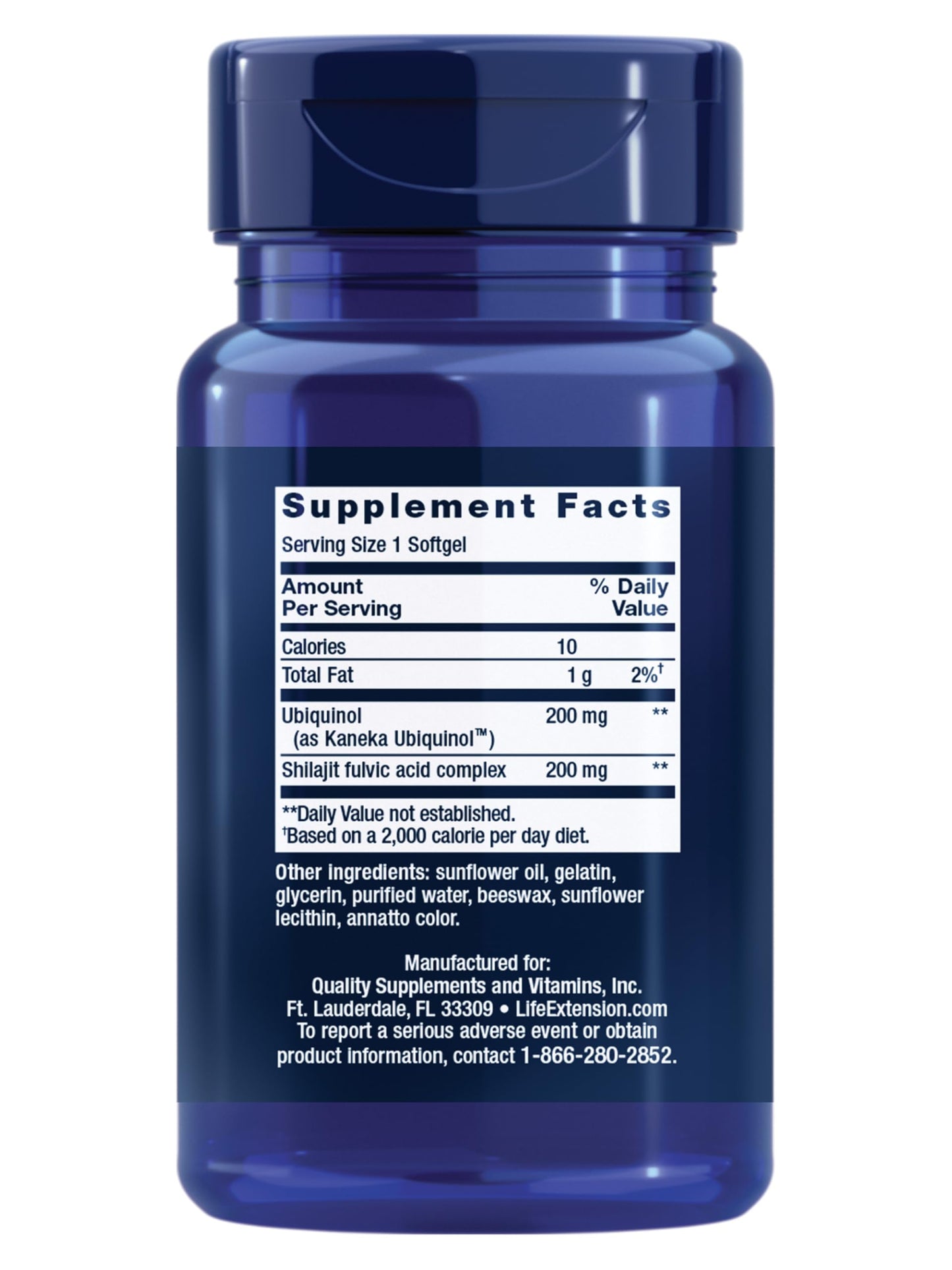 Life Extension Super Ubiquinol CoQ10 with Enhanced Mitochondrial Support – 200 mg, Shilajit – Promotes Heart Health, Cell Energy, Oxidative Stress – Gluten-Free, Non-GMO Softgels, 30 Count
