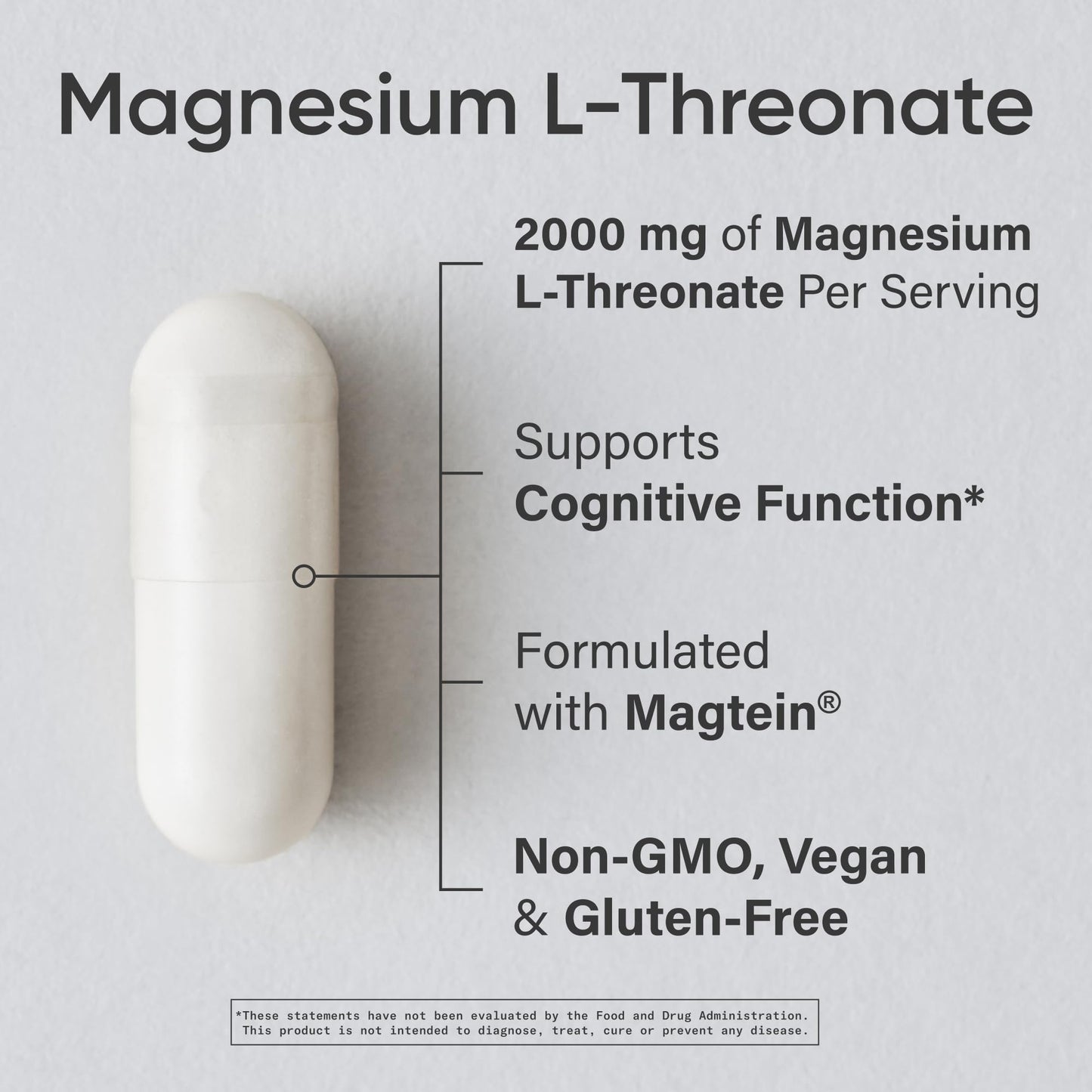 Sports Research Magnesium L-Threonate Capsules 180 Count