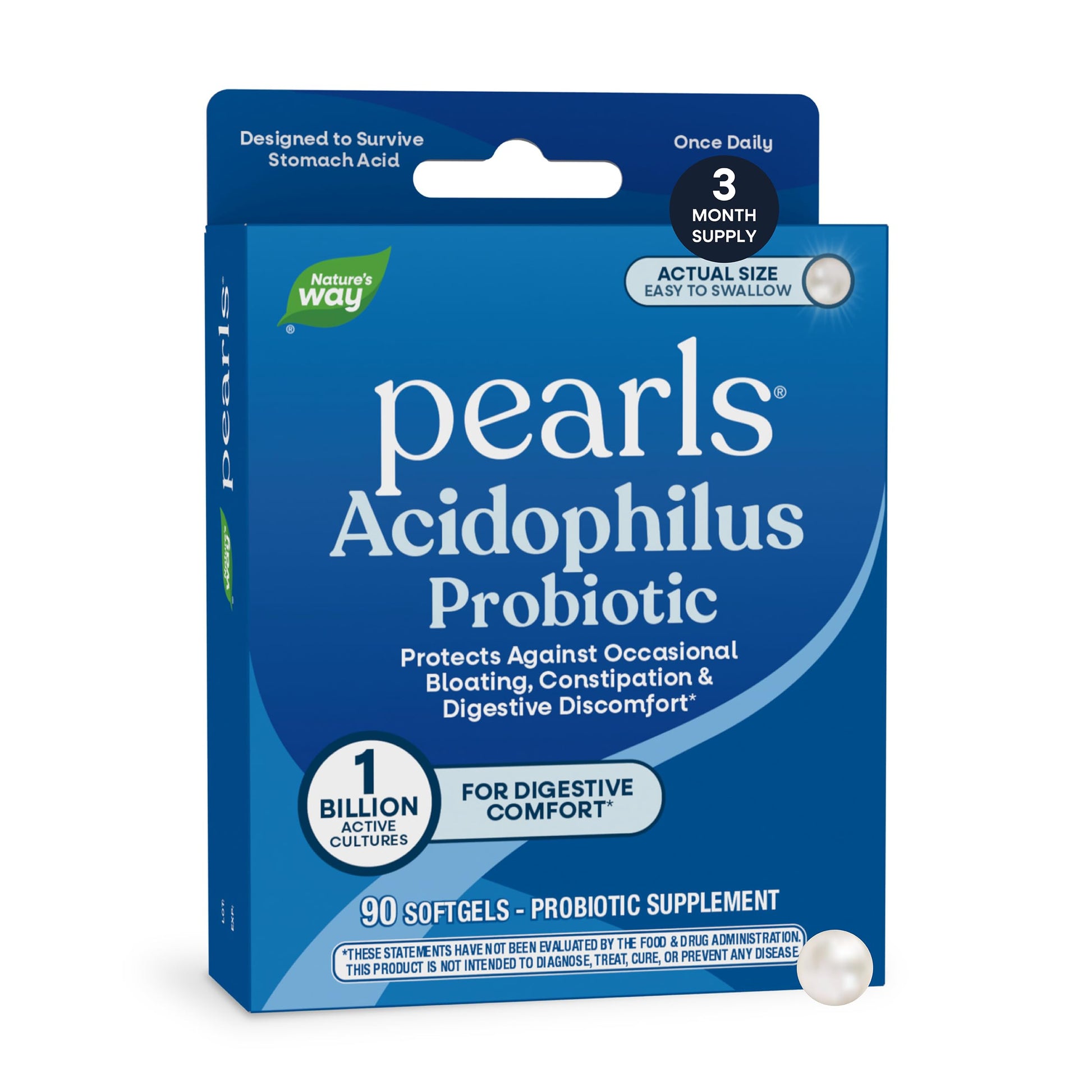 Nature's Way Probiotic Pearls Acidophilus Softgels 90