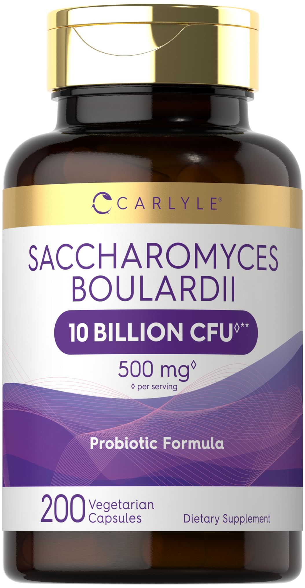 Carlyle Saccharomyces Boulardii Probiotics & Prebiotics 10 Billion CFUs Capsules 200