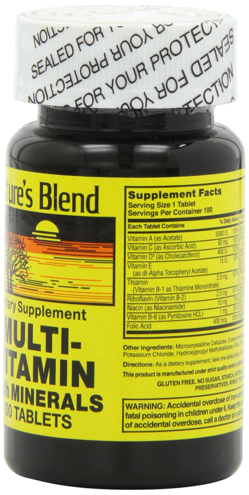 Nature's Blend NAT B Multivitamin & MIN TB Tablets, 100 Count