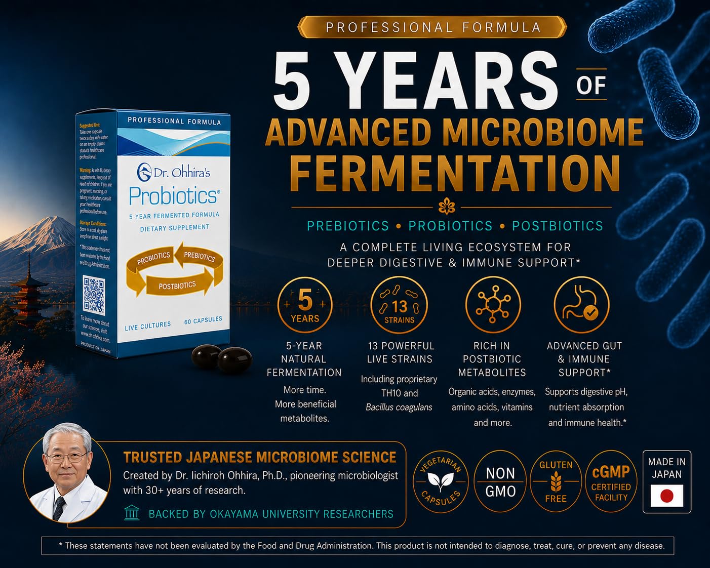 Essential Formulas Dr. Ohhira's Probiotics Professional Formula 60 Capsules