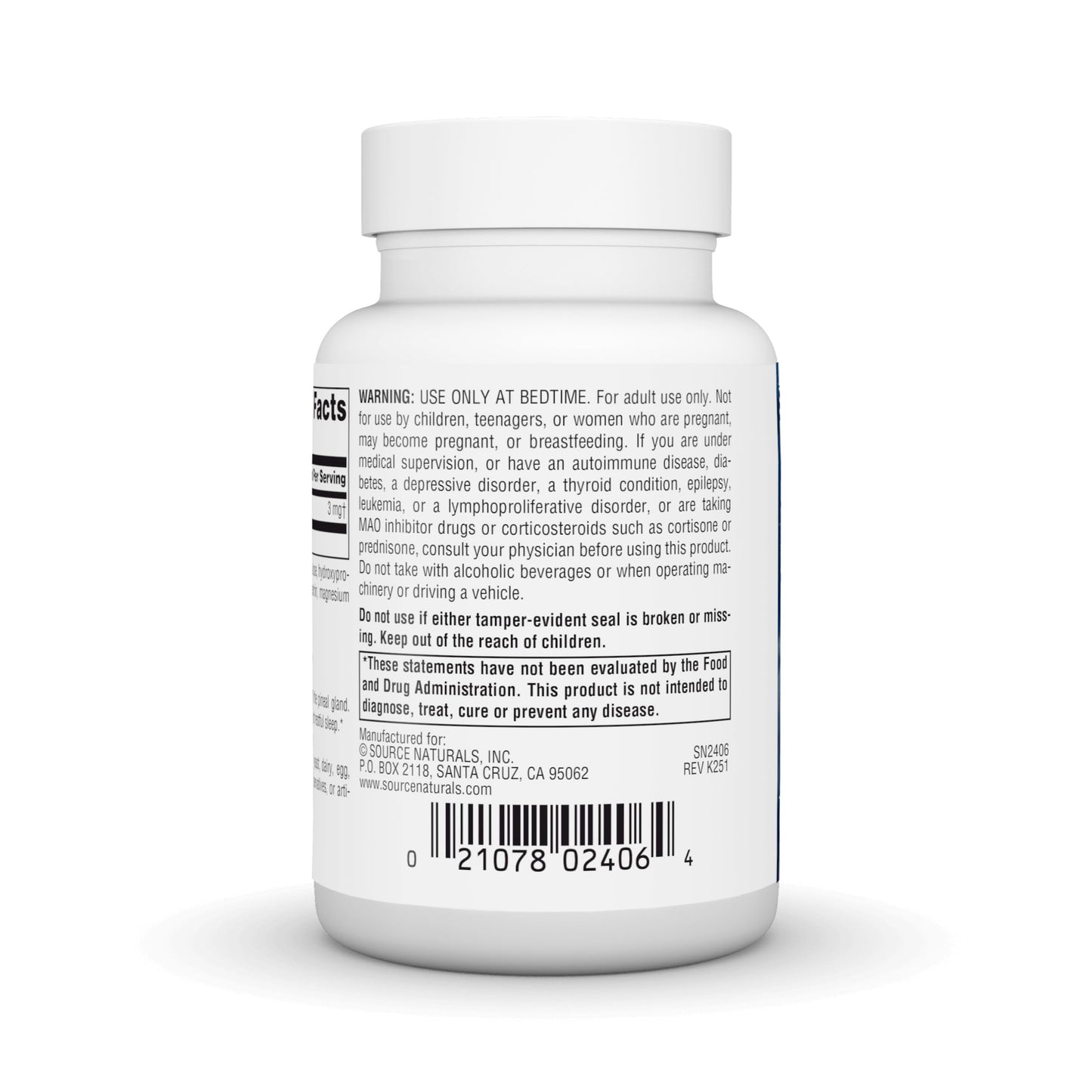 Source Naturals Melatonin Capsules 120