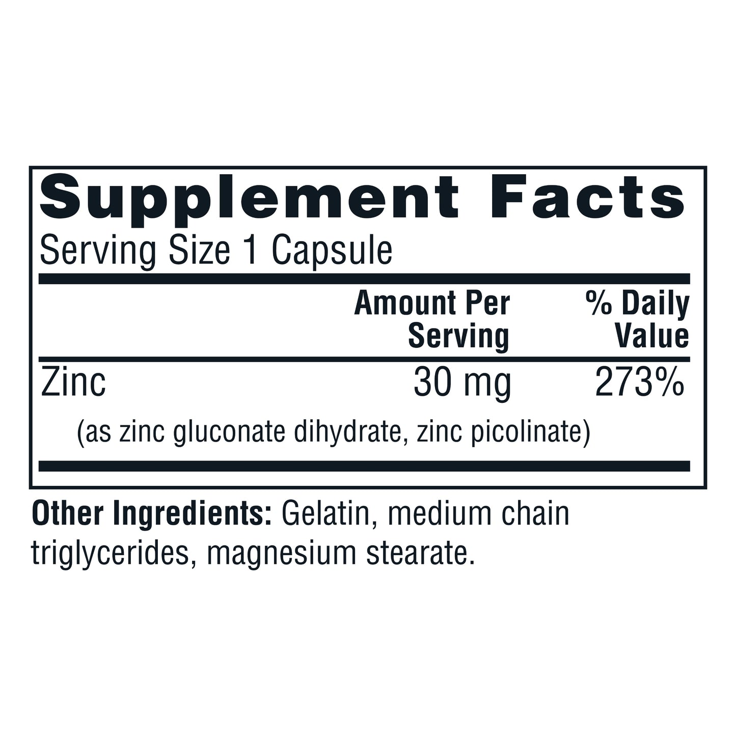 Twinlab Zinc Capsule, 100 Capsules