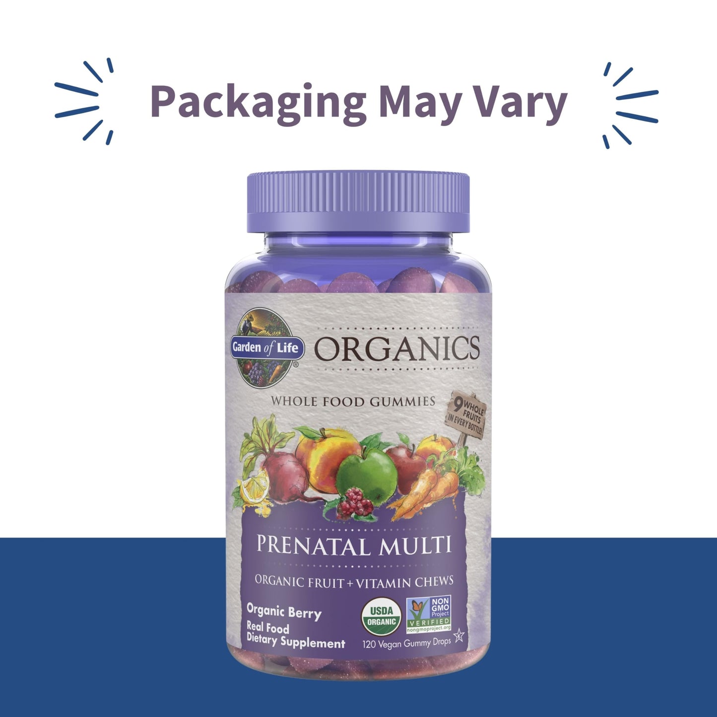 Garden of Life Organics Prenatal Gummies 120 Count