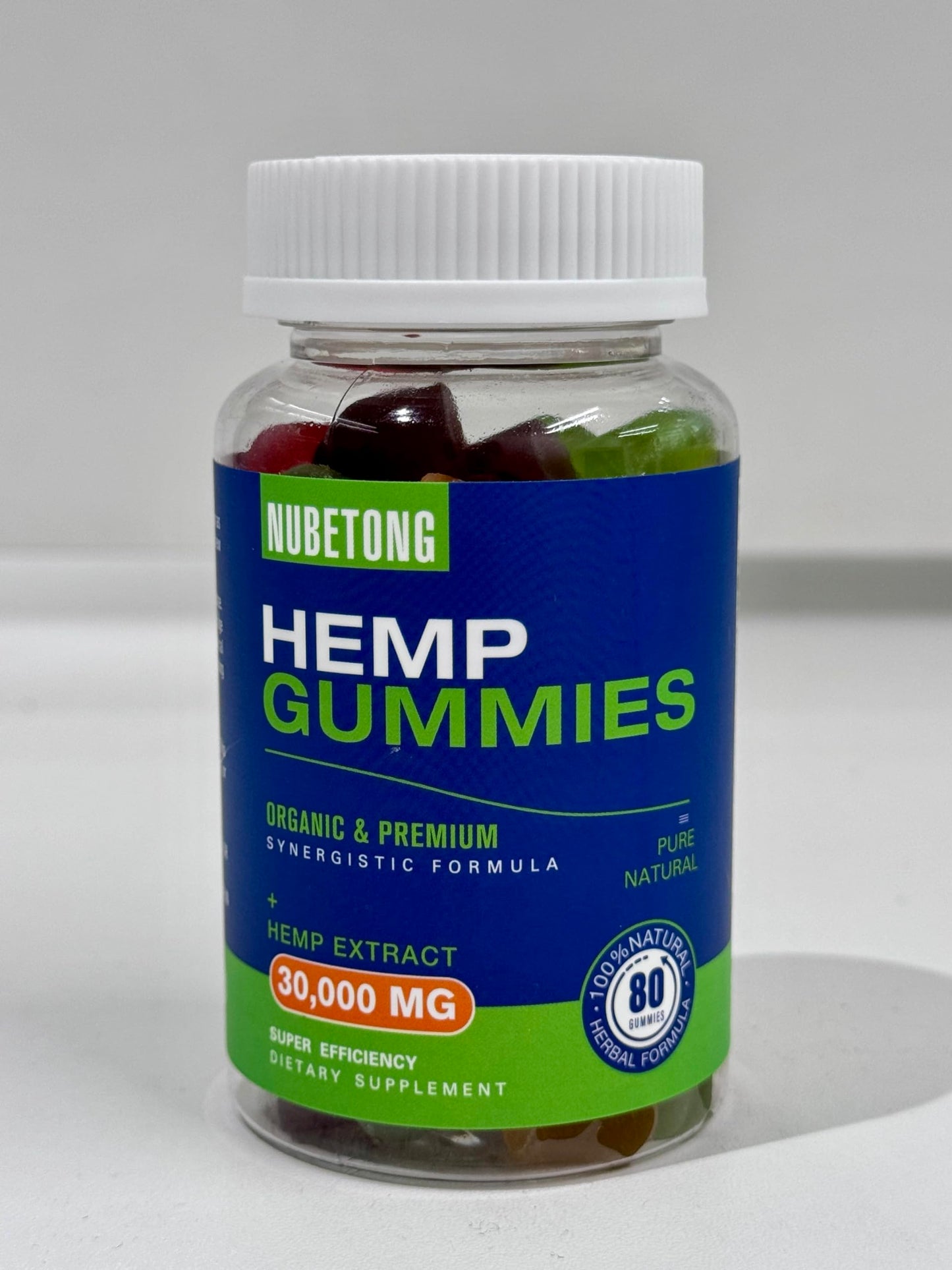 Nubetong Hemp Gummies for Sleep, Pain, Anxiety Organic High Potency Extra Strength Hemp Oil Extract Edible Gummy Supplement for Adult, 160 Gummies