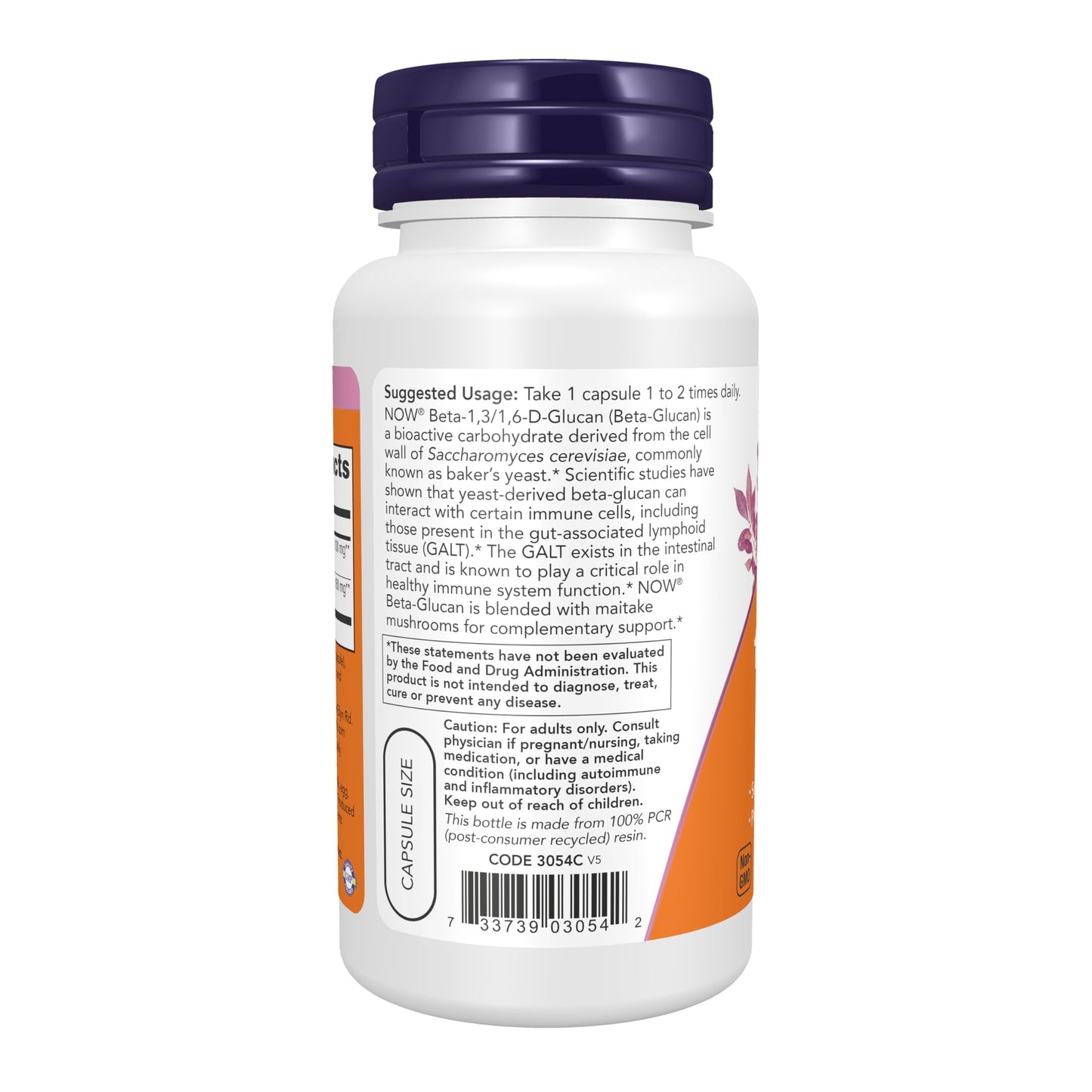 NOW Foods Beta-1,3/1,6-D-Glucan 100 mg with Maitake Mushrooms, 90 Veg Capsules