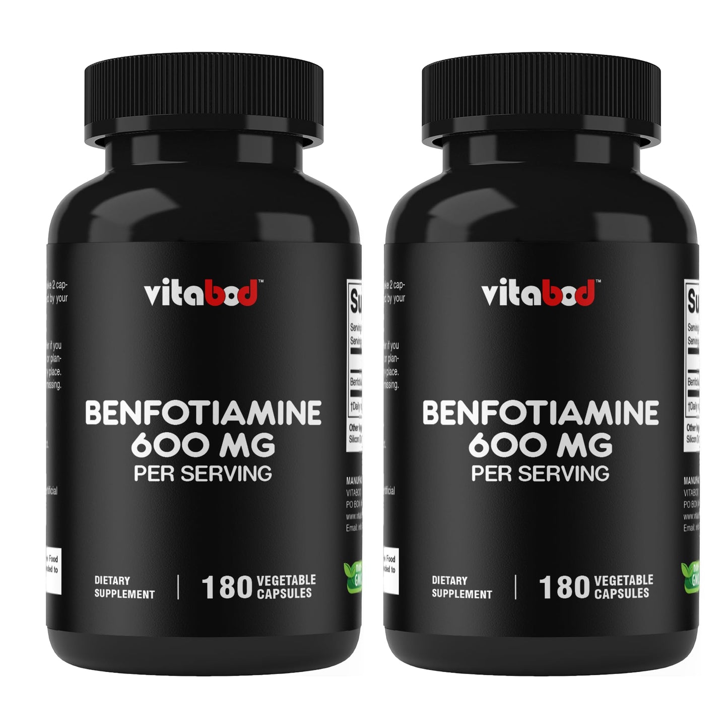 Vitabod Benfotiamine 600mg Capsules, 360 Count