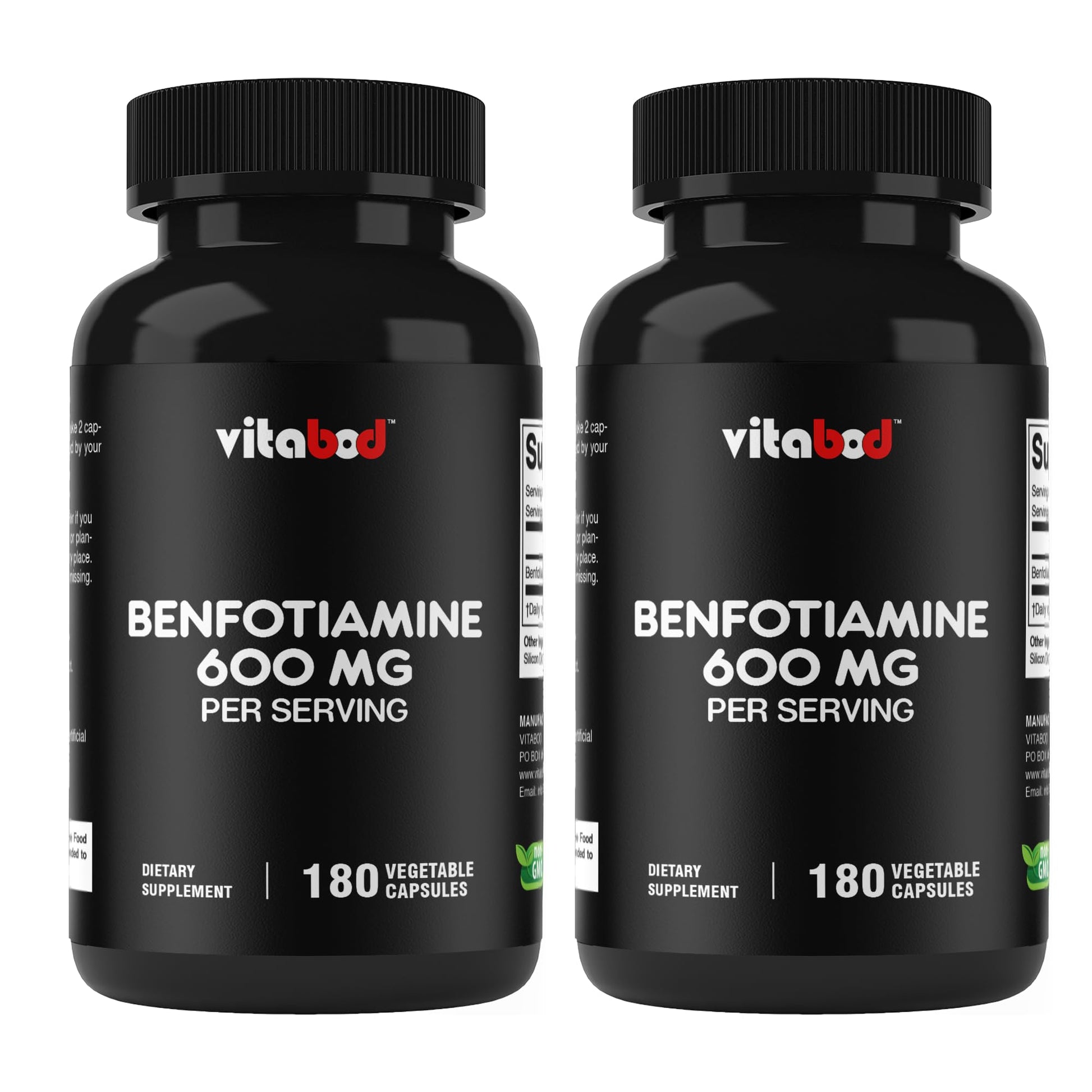 Vitabod Benfotiamine 600mg Capsules, 360 Count