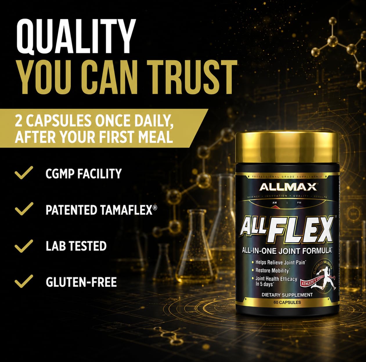 ALLMAX Advanced AllFlex Joint Support Capsules, 60 Capsules