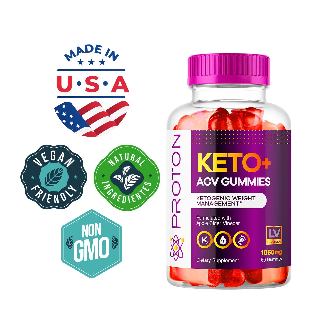 LIVORKA Proton Keto ACV Gummies 120 Gummies