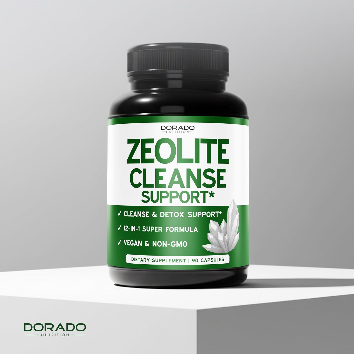 DORADO NUTRITION Zeolite Detox for Adults (12 in 1 Formula - Milk Thistle, Alpha Lipoic Acid, N-Acetyl-L-Cysteine, Spirulina Powder & More) Zeolite Cleanse Supplement Immune Support for Adults - 90 Vegan Capsules