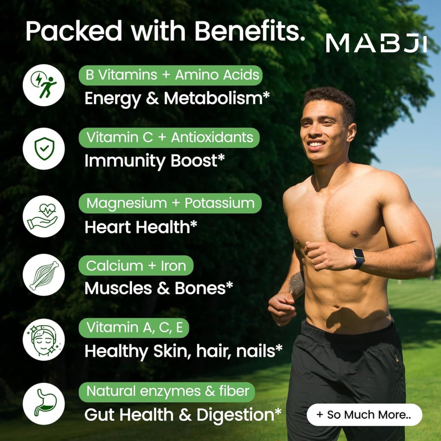 MABJI Pure Organic Moringa Capsules 40000 mg, 180 Capsules