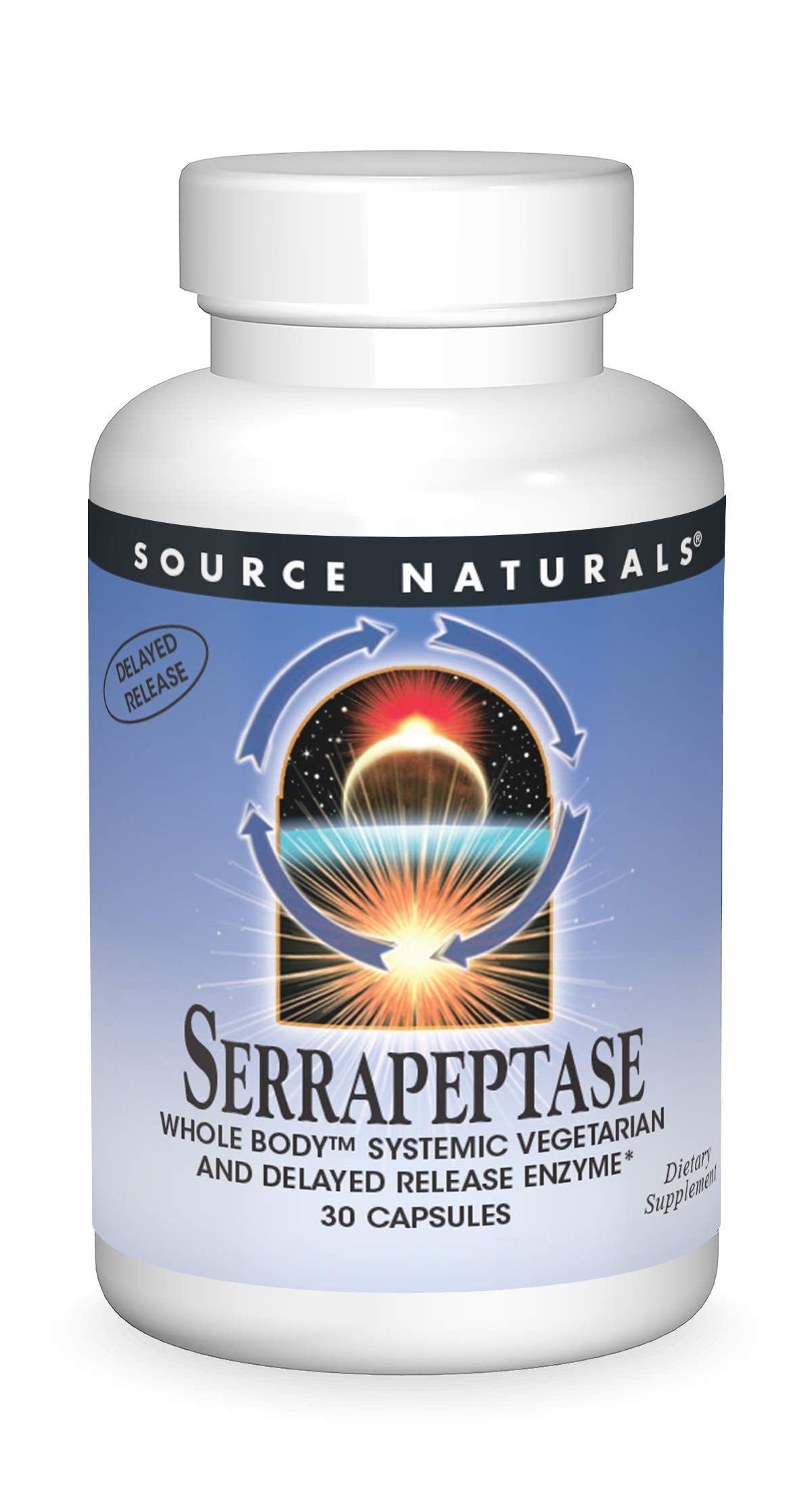 Source Naturals Serrapeptase Whole Body Systemic Vegetarian and Delayed Release Enzyme Capsules 30 Count