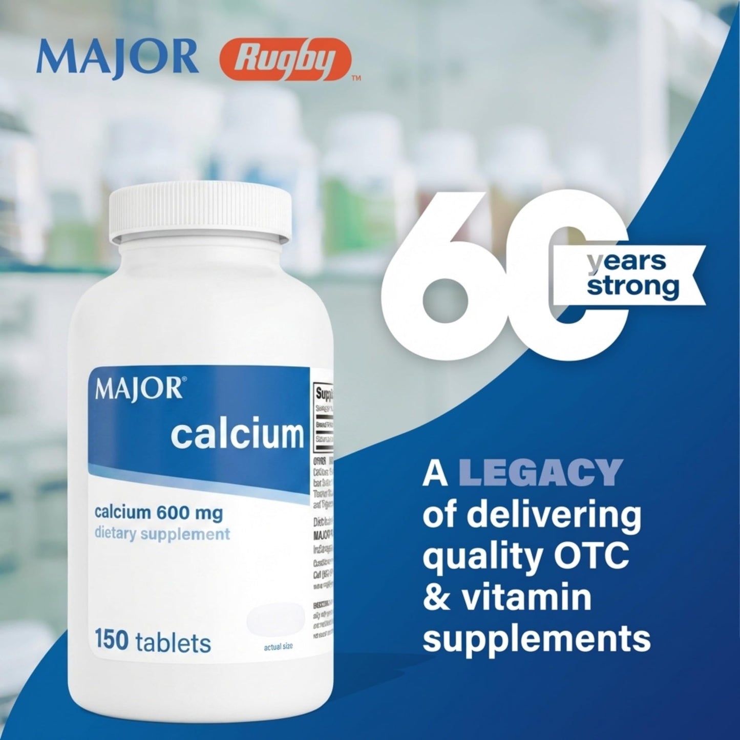 MAJOR Calcium 600mg Tablets, 150 Tablets