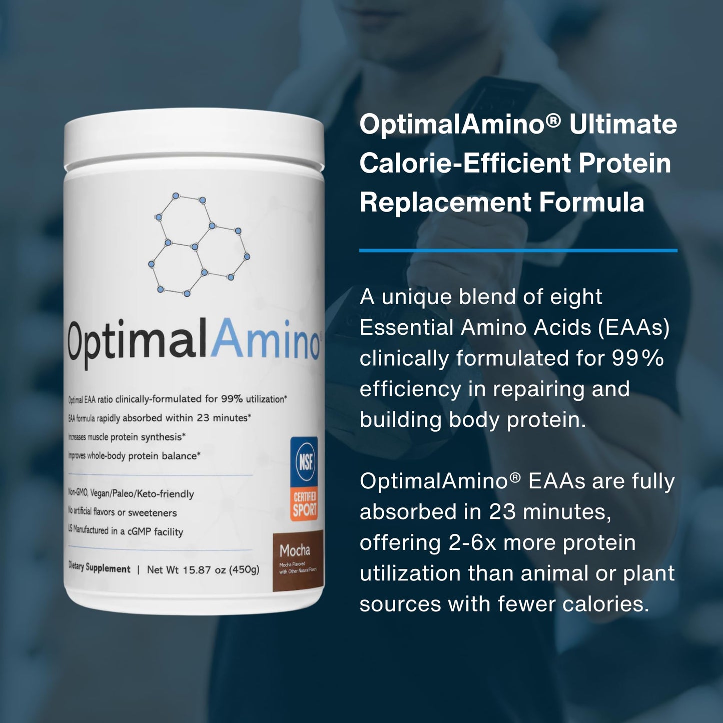 OptimalAmino Amino Acid Powder 15.87 Ounce