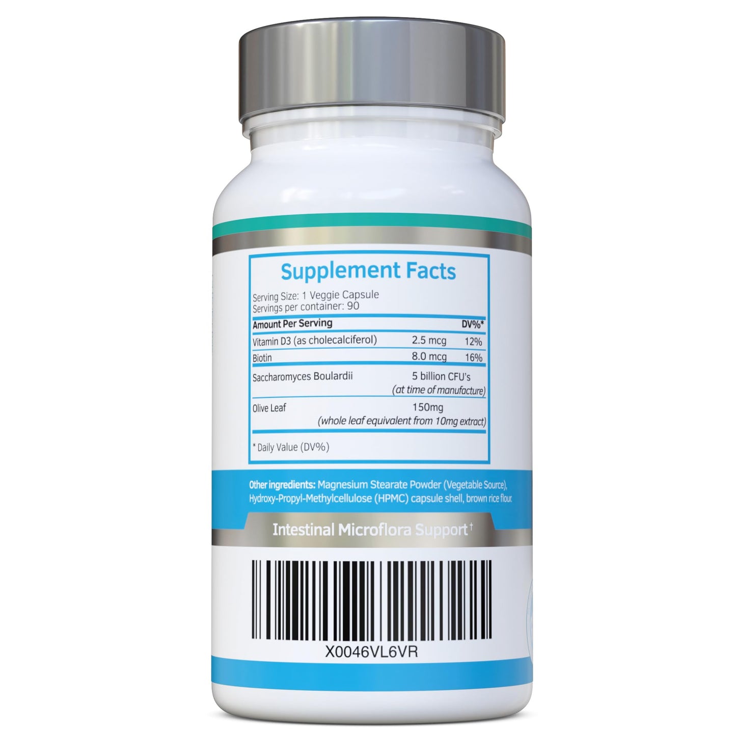 Swiss BioEnergetics Saccharomyces boulardii 5 Billion CFU Capsules, 90 Count