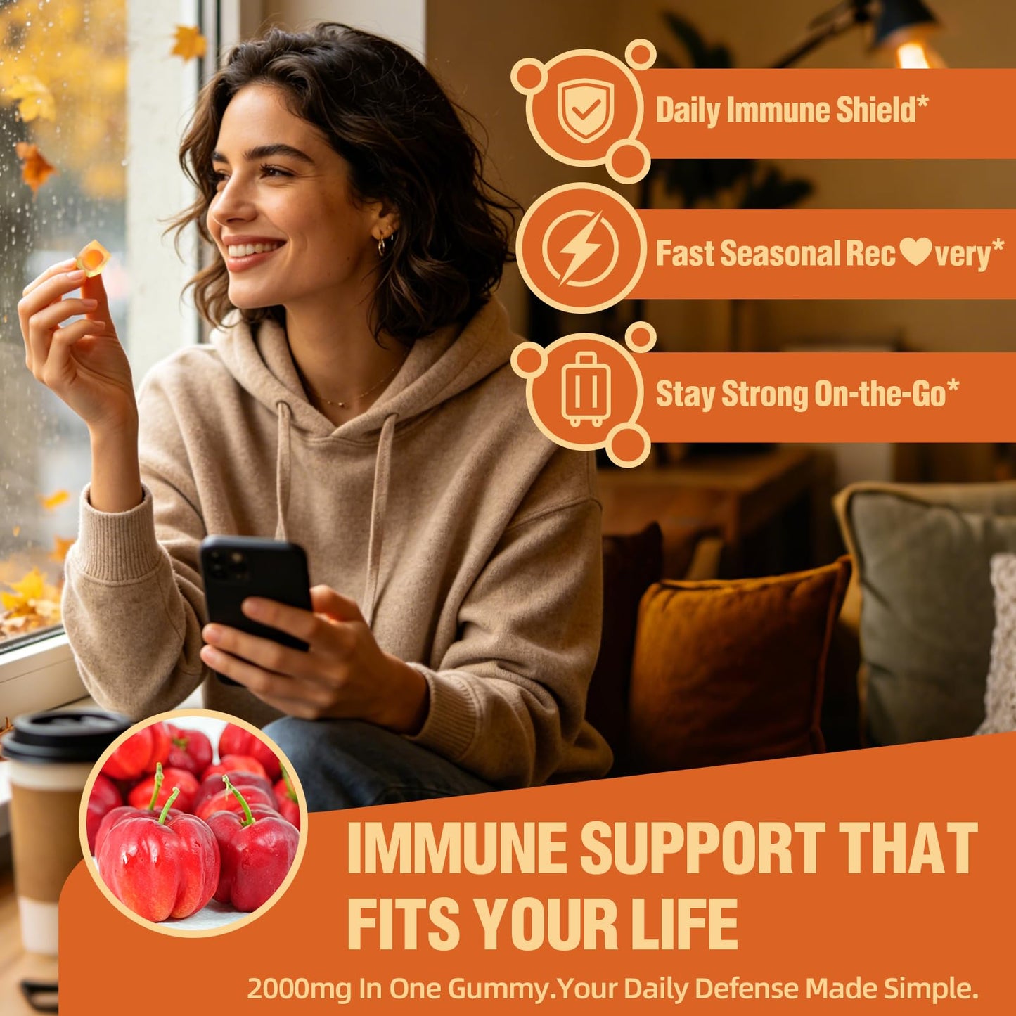 Refortu Liposomal Vitamin C 2000mg Gummies, 60 Count