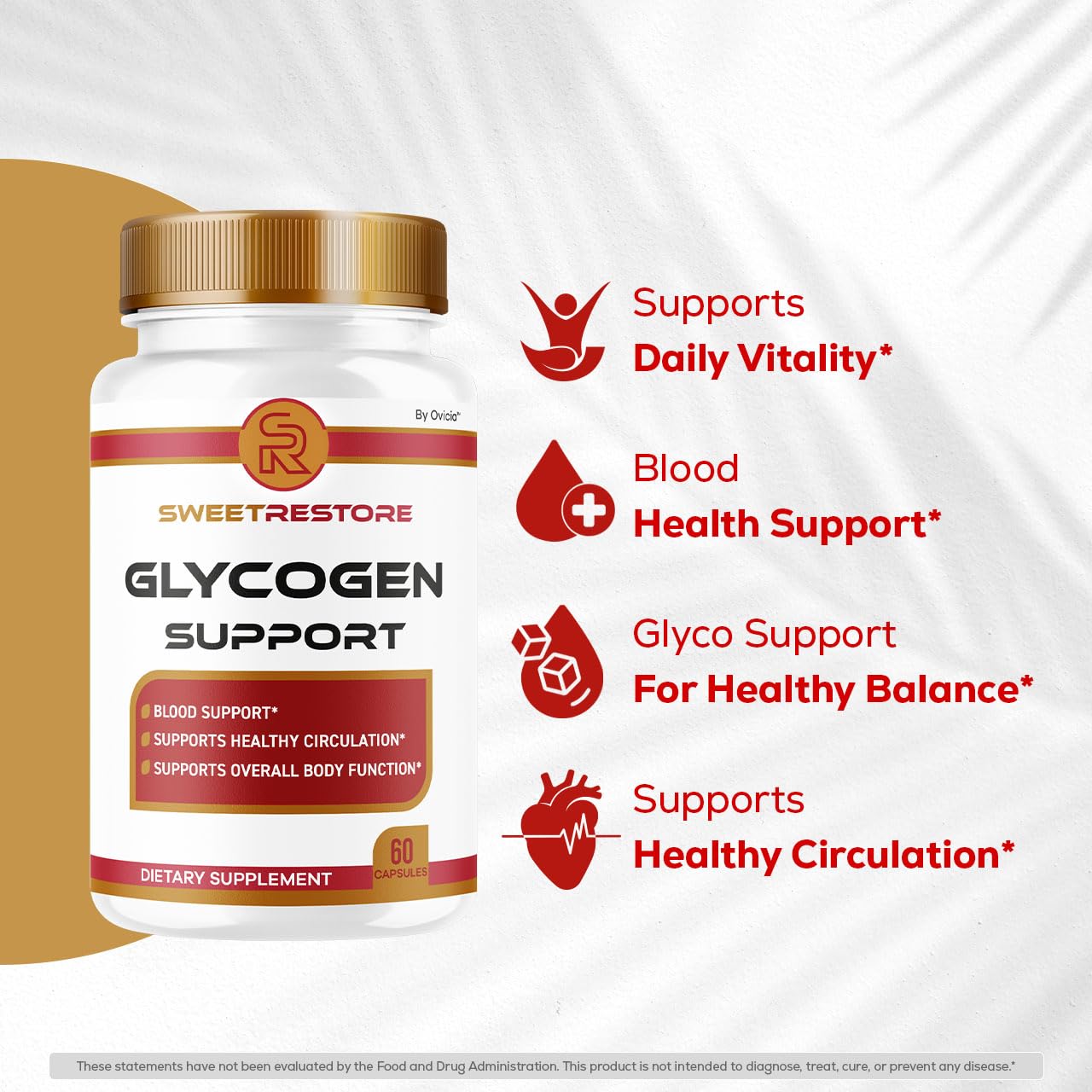 OVICIA Sweet Restore Glycogen Support Capsules, 60 Count