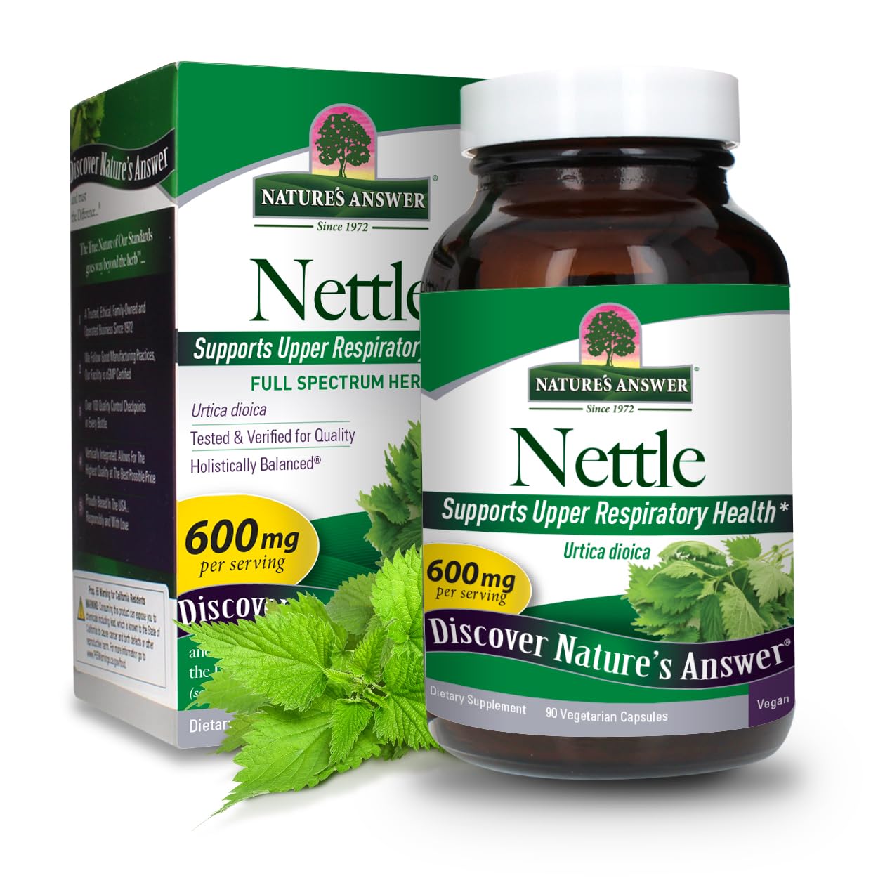 Nature's Answer Nettle Leaf Vegan Capsules 90 Count