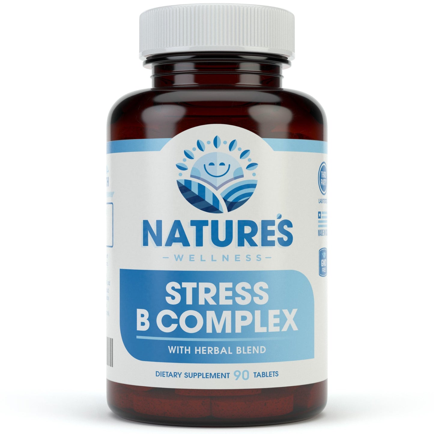 Natures Wellness Vitamin B Complex Stress Relief Tablets, 90