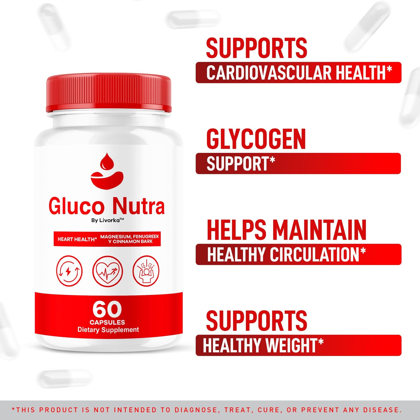 LIVORKA Gluco Nutra Premium Balanced Formula Capsules 300