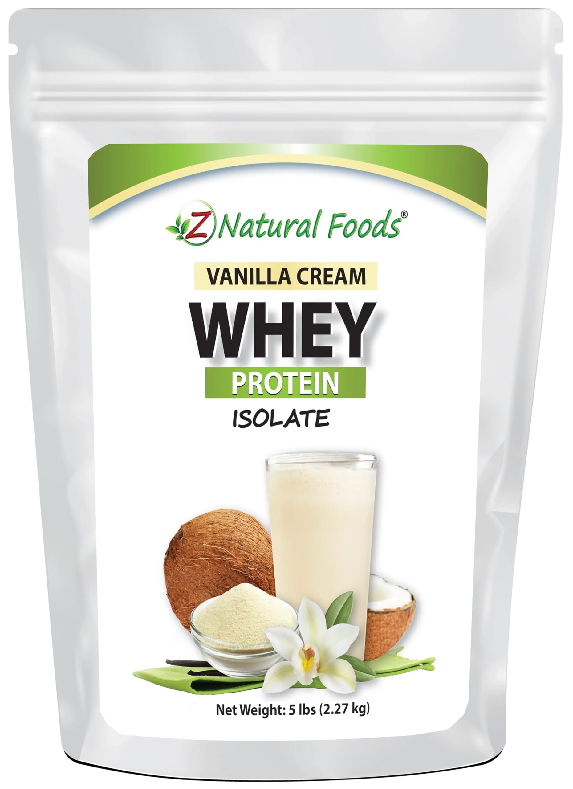 Z Natural Foods Whey Protein Isolate Powder Vanilla 80 Servings