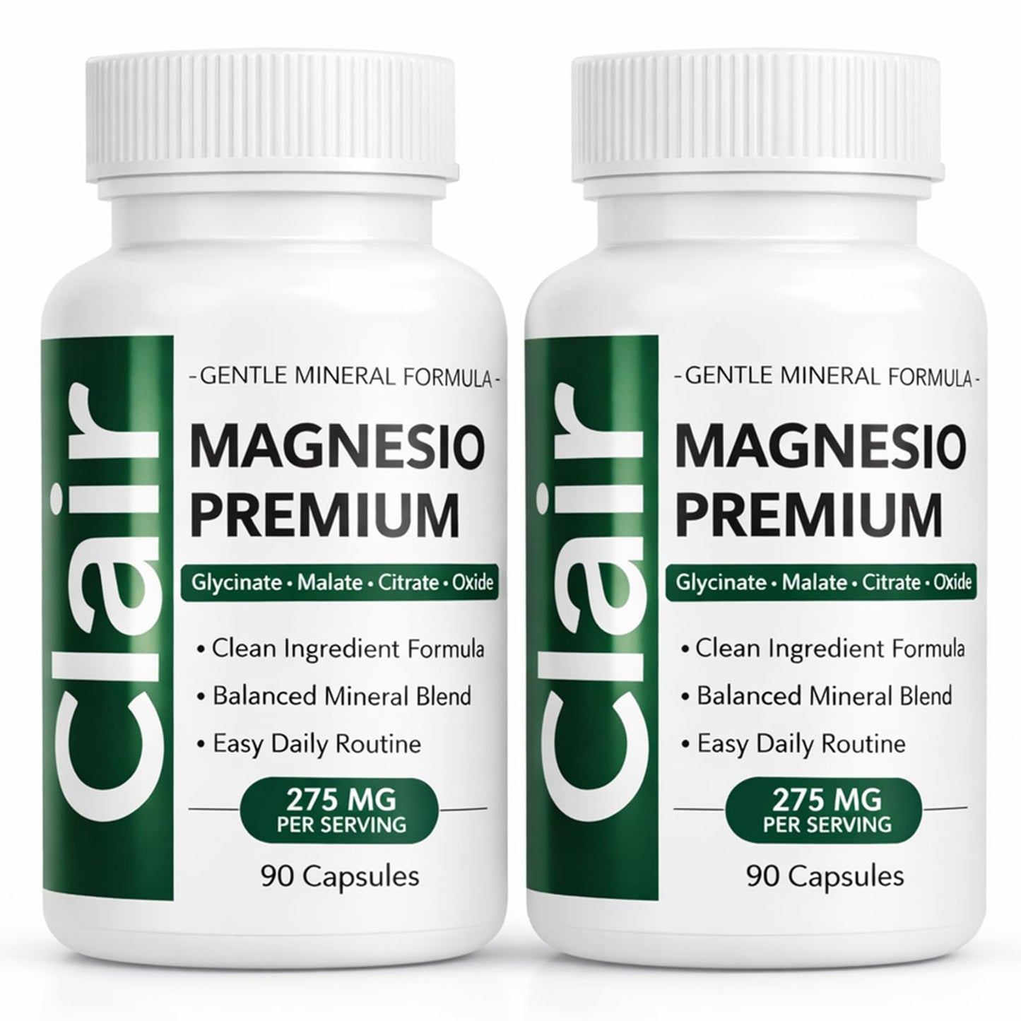 Clair Magnesio Premium Magnesium Glycinate Capsules, 90 Capsules