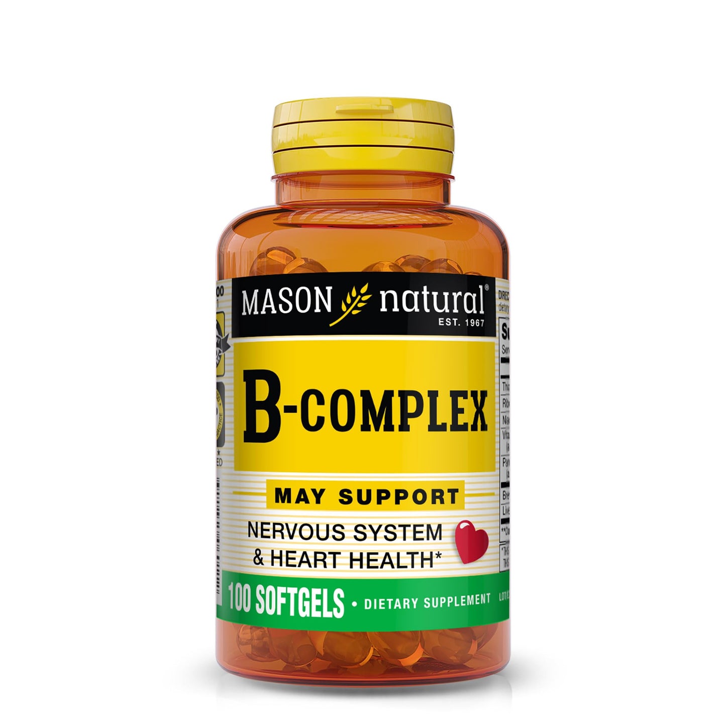 Mason Natural Vitamin B Complex Softgel 100 Count
