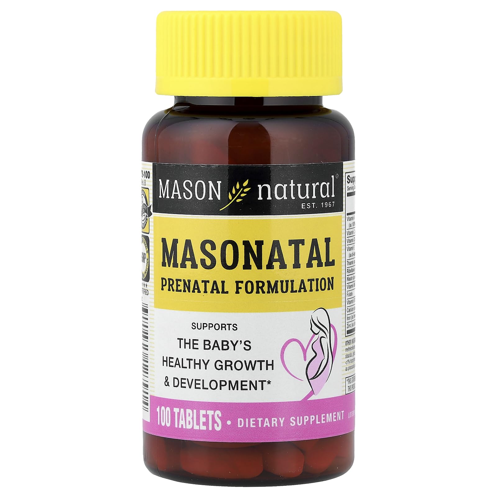 Mason Natural Masonatal Prenatal Formulation Tablets 100 Count