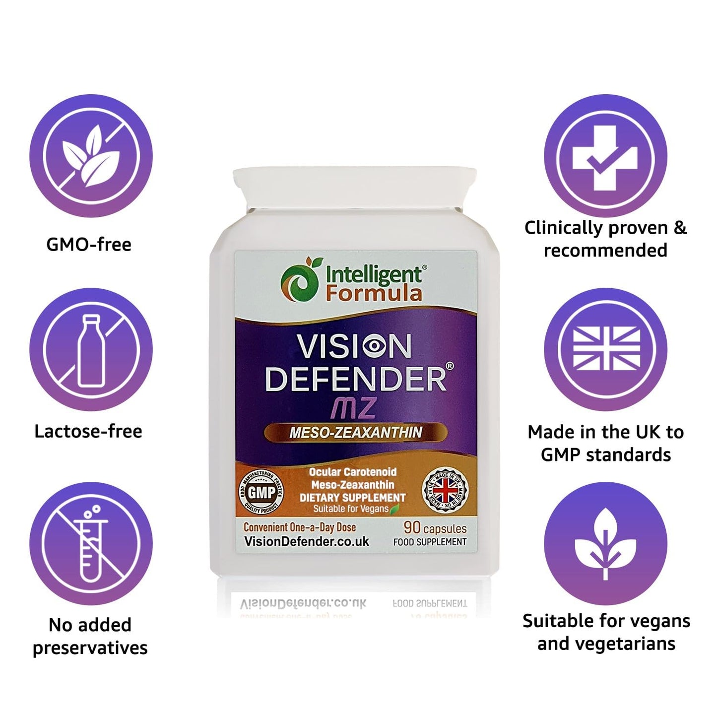 Intelligent Formula Vision Defender Meso Zeaxanthin Eye Supplement Capsule 90 Capsules