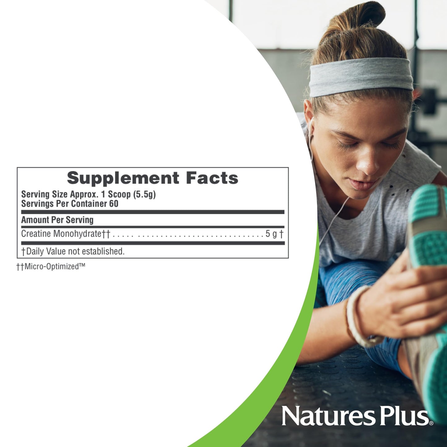 NaturesPlus Creatine Micro-Optimized Powder 11.64 oz